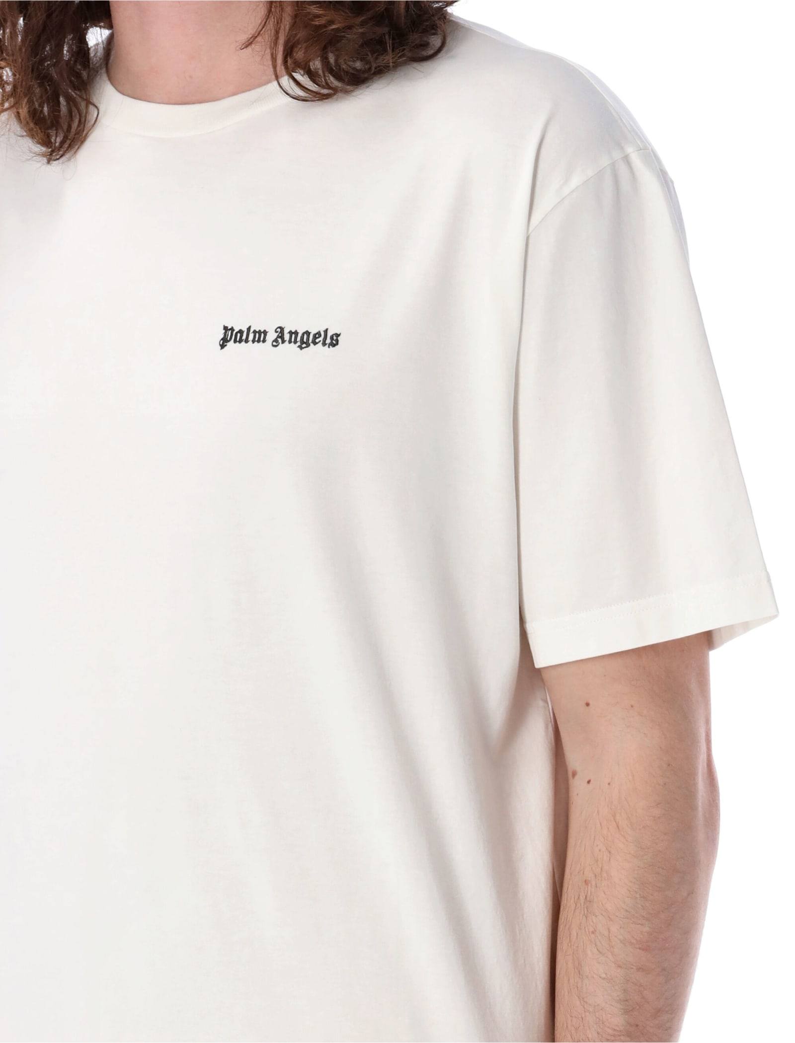 Shop Palm Angels Classic Logo Slim T-shirt In White