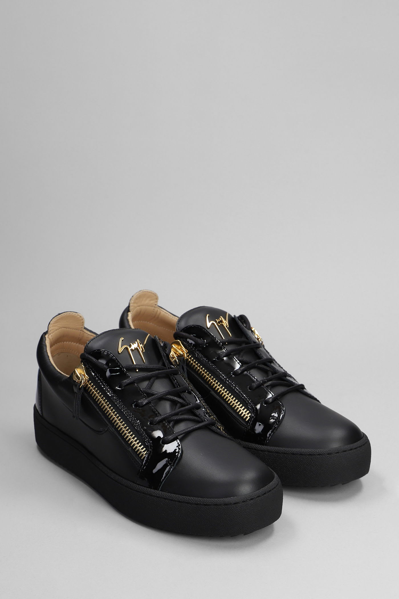 Giuseppe Zanotti A1 Sneakers In Black Leather In Black