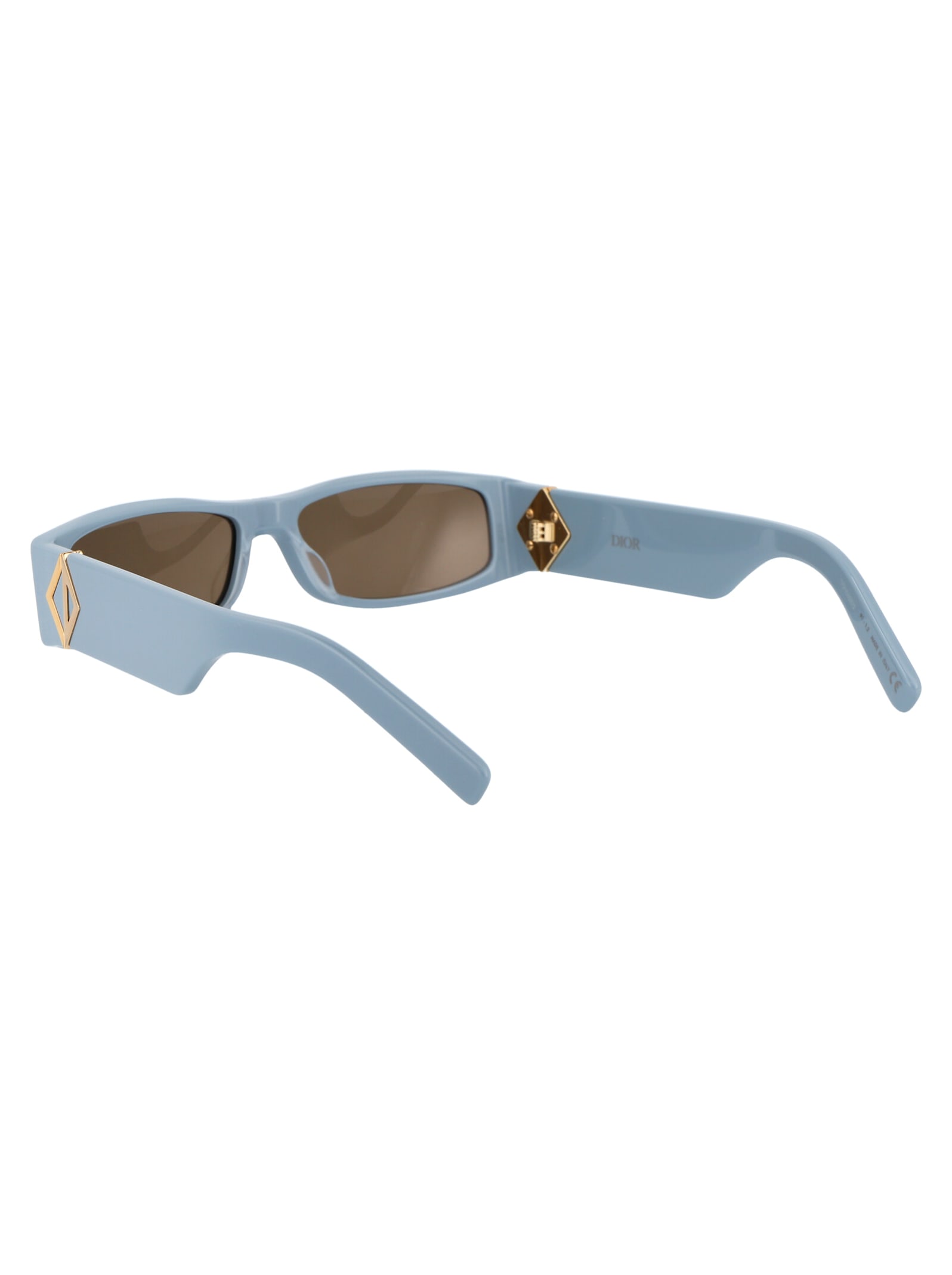 Shop Dior Cd Diamond Cactus Ja Sunglasses In 30f0 Shiny Blue/brown