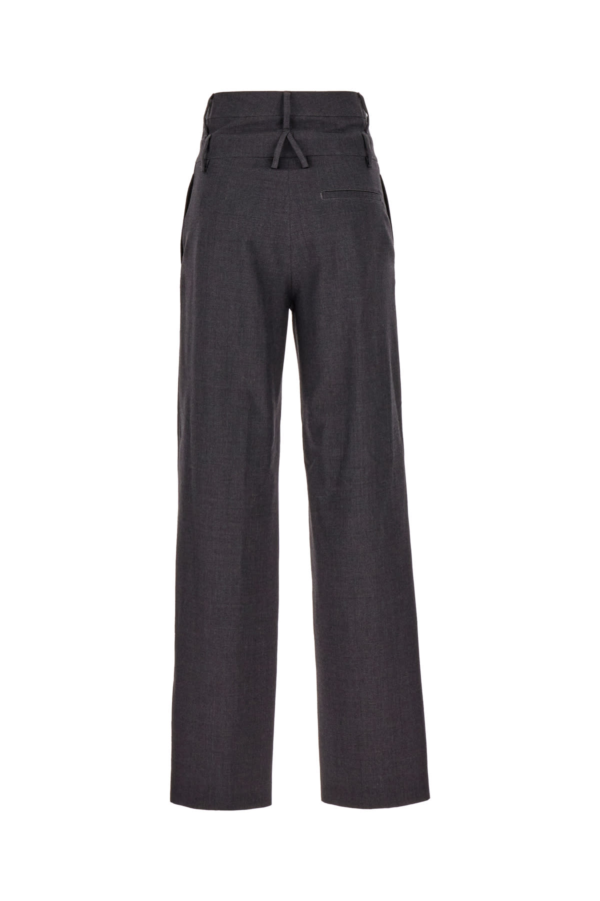 Ambush Wool Pant With Belt Loops And Pleats In 0800