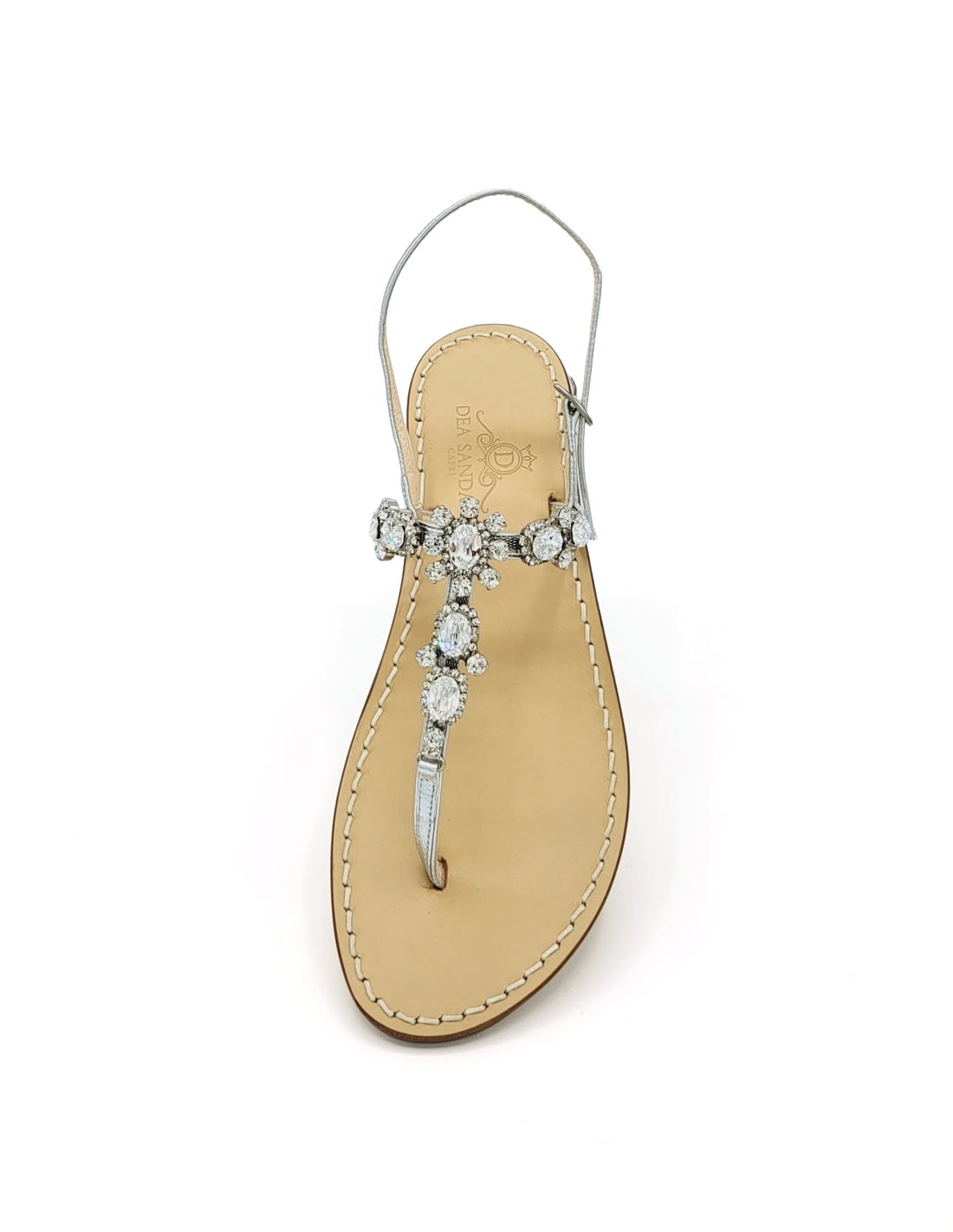 Via Krupp Silver Jewel Sandals