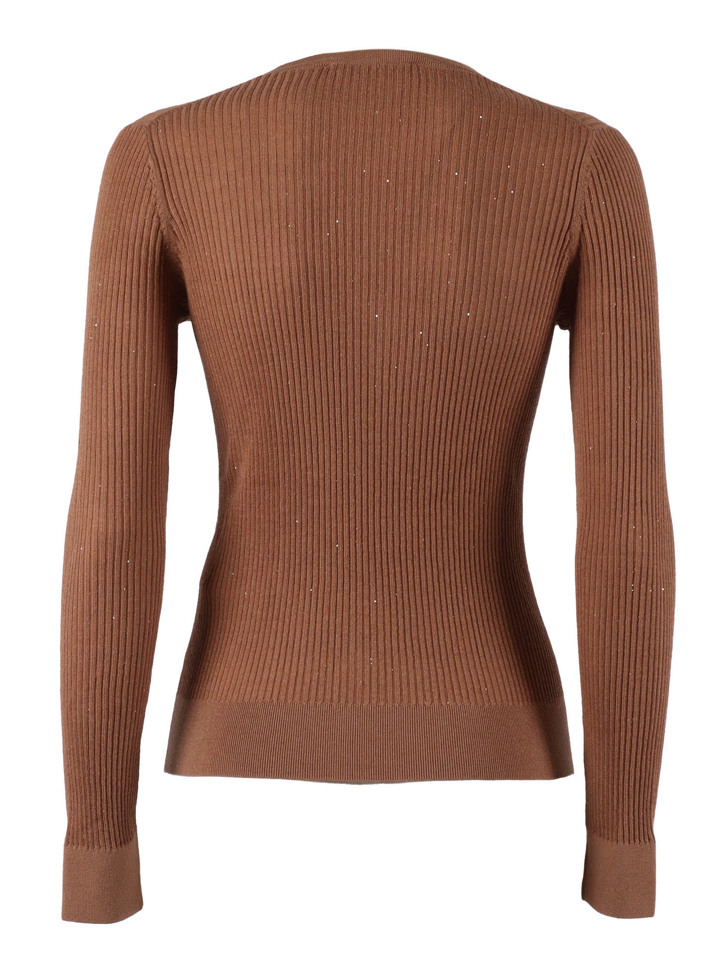 Max Mara Studio Girocoll In Brown
