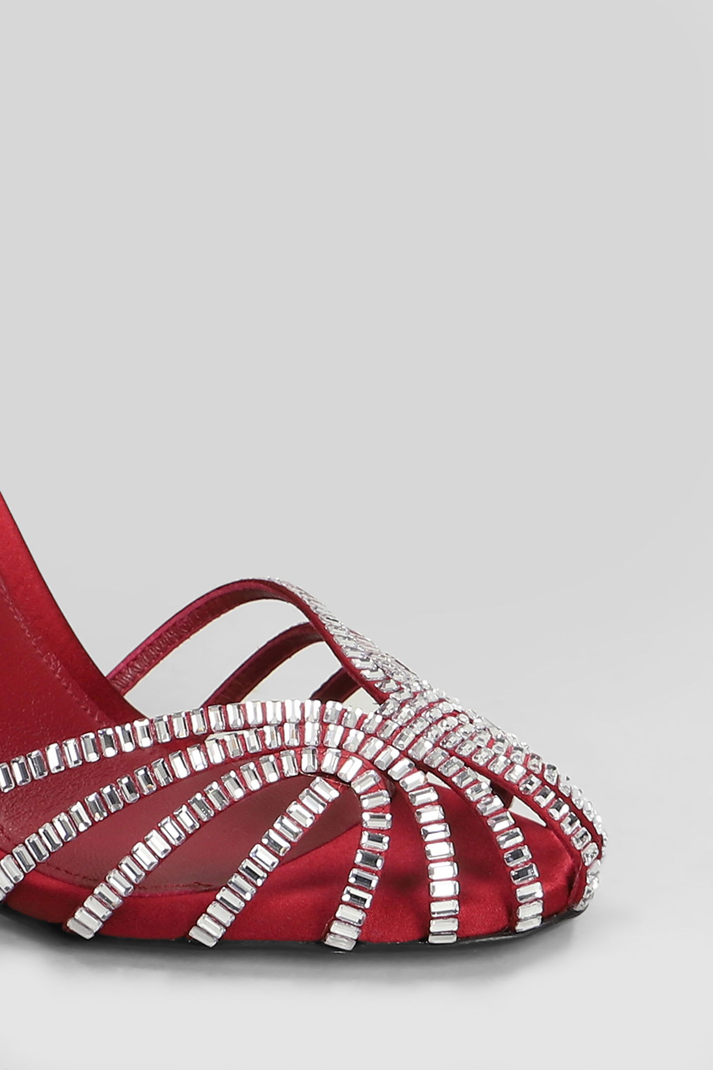 Alevì 110mm Penelope Satin Pumps In Red