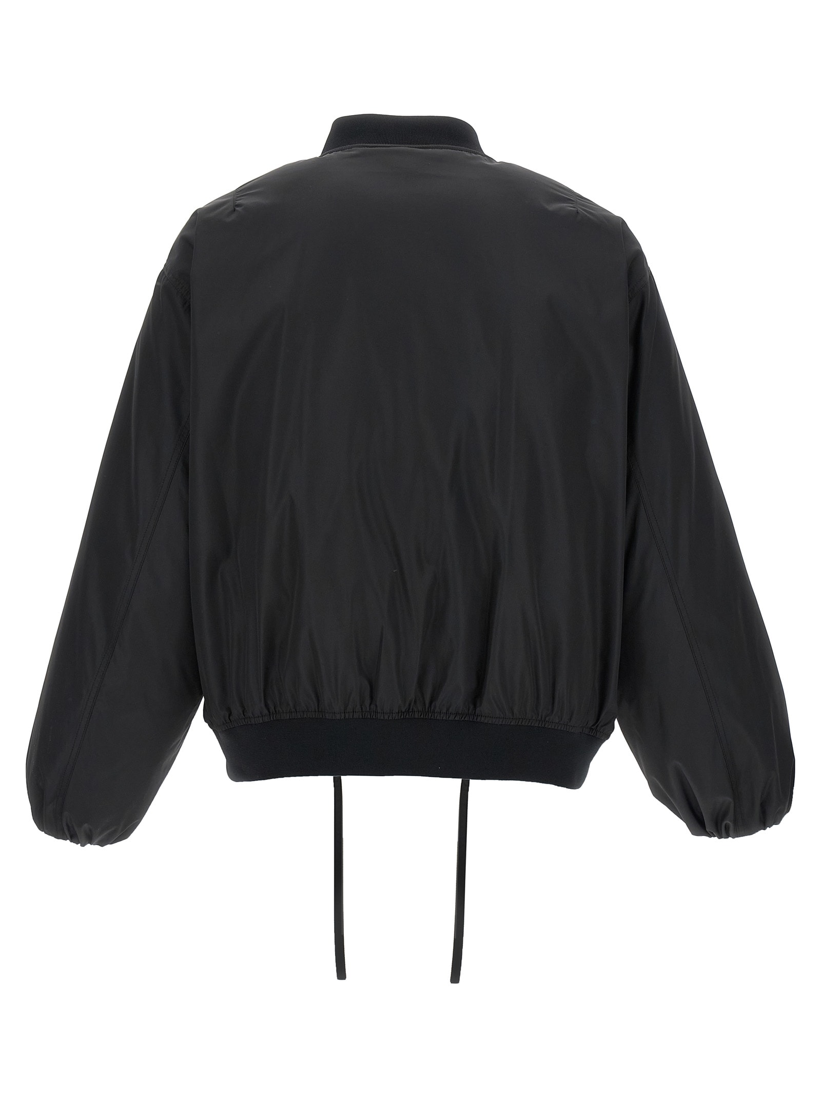 Jil Sander Balloon-sleeve Bomber Jacket In Black