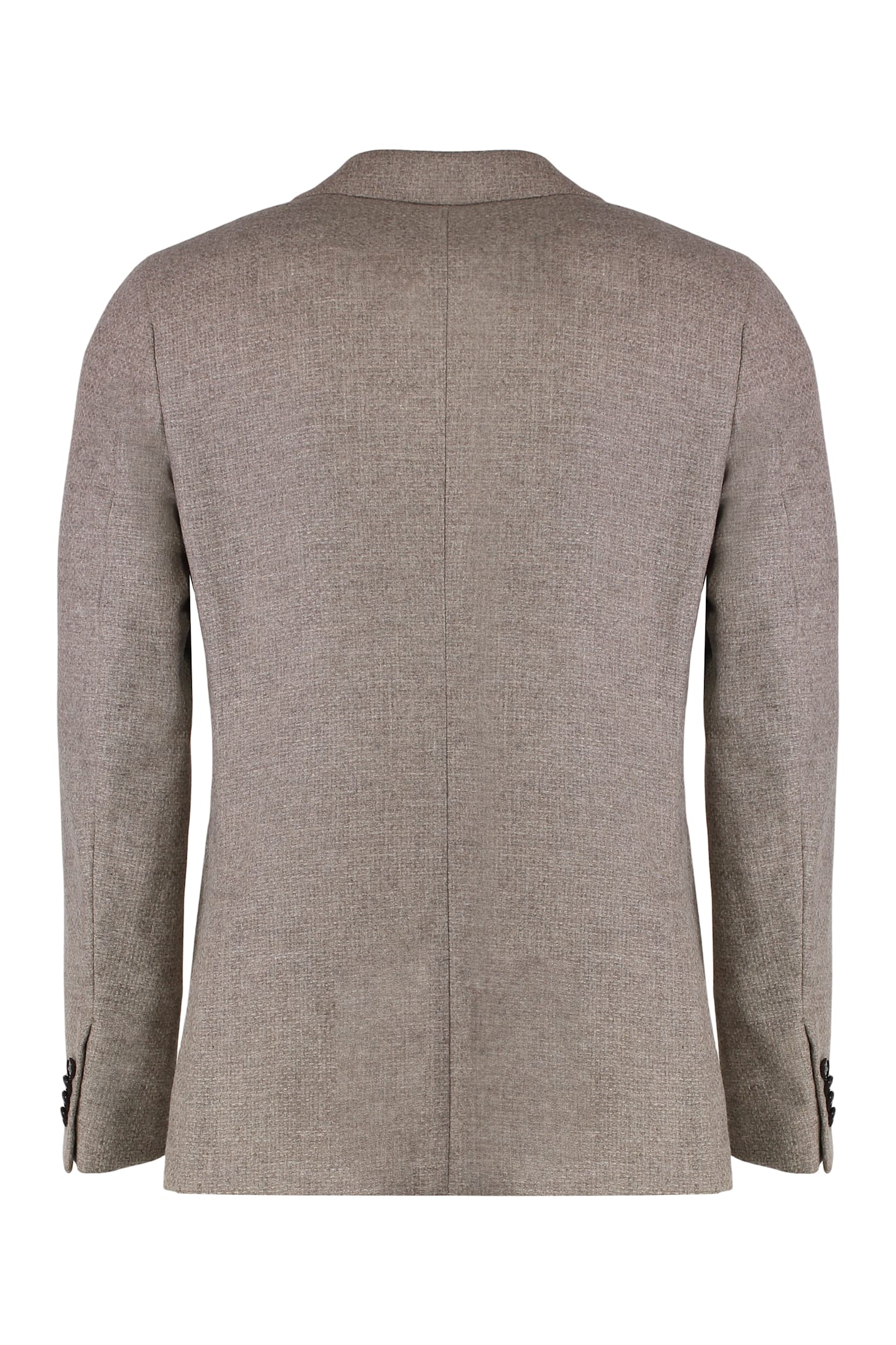 Zegna Single-breasted Notched-lapel Blazer In Neutral