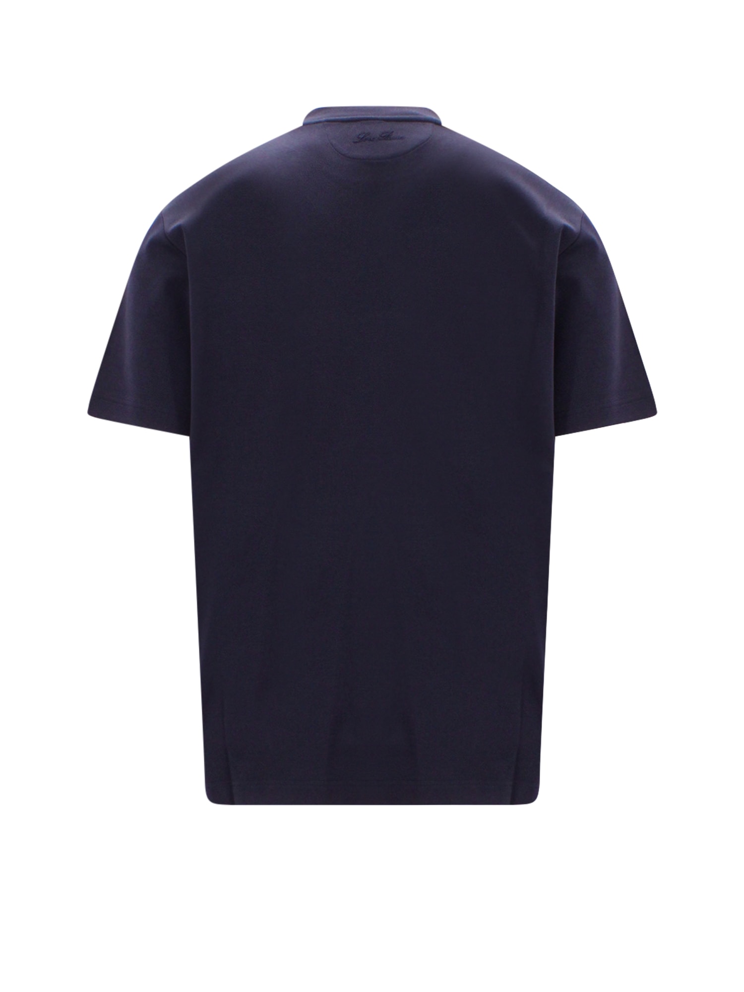 Shop Loro Piana T-shirt In Blue Navy