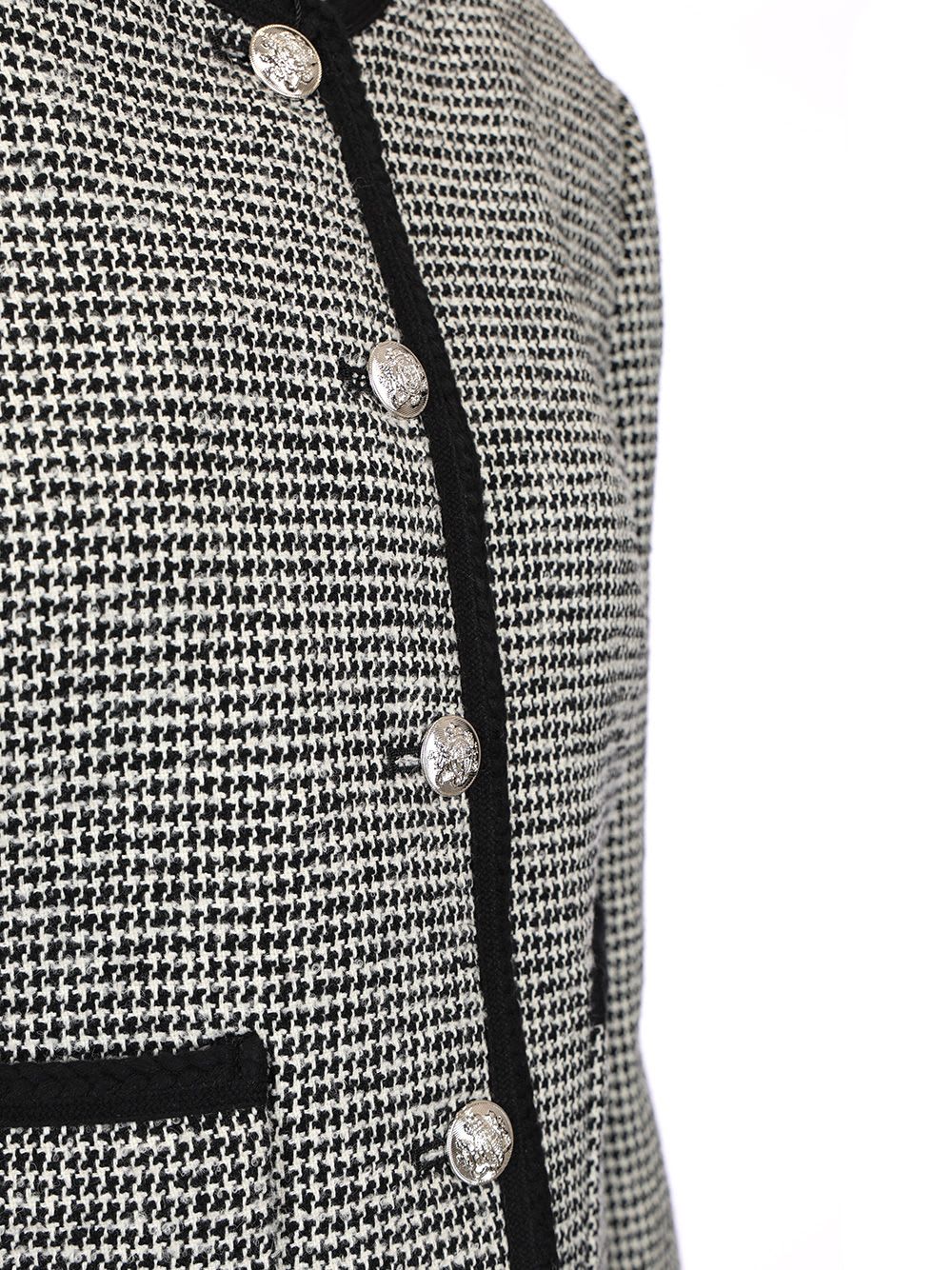 Dunst Boucle Tweed Jacket Jackets Grey In Black/white