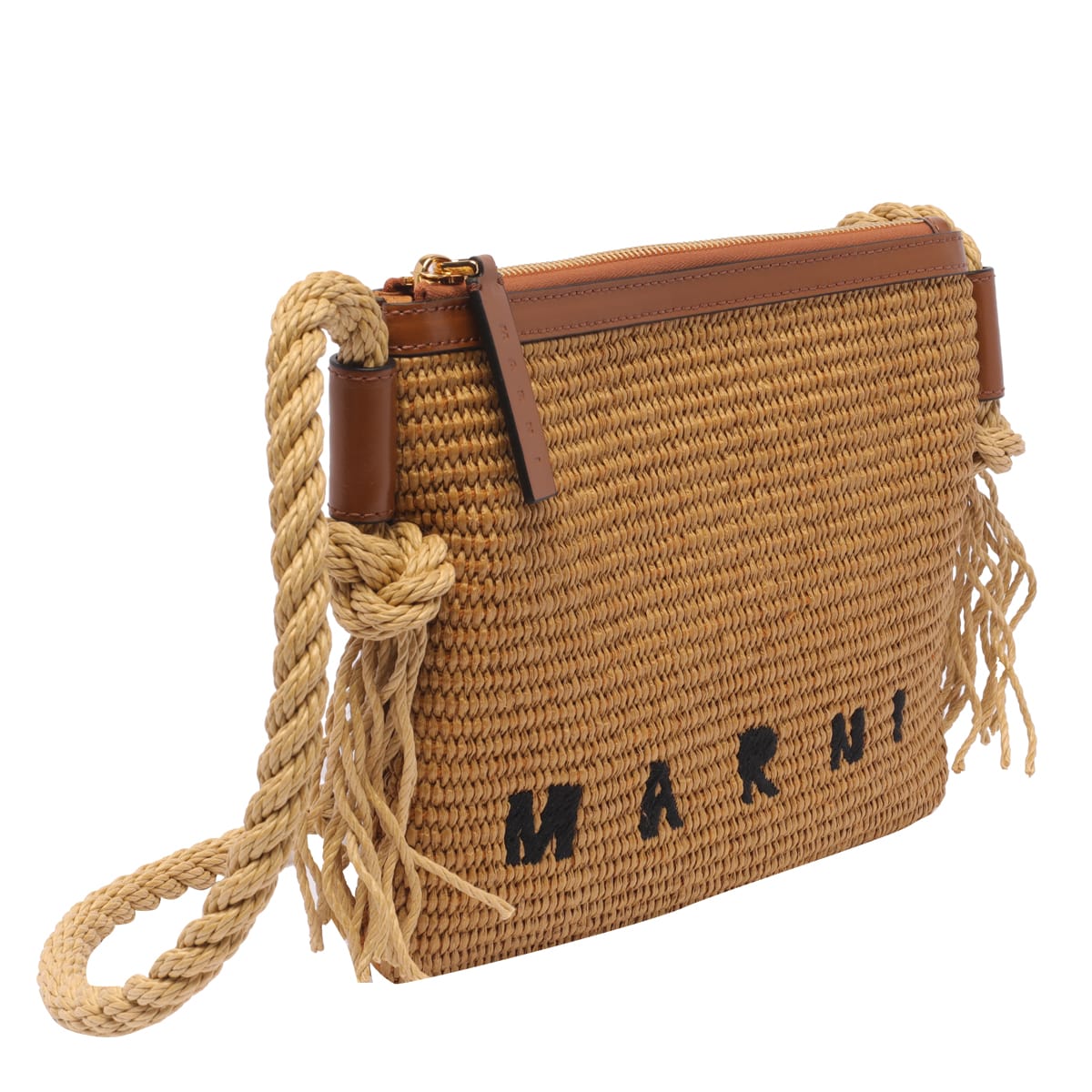 Shop Marni Marcel Summer Bag In Brown