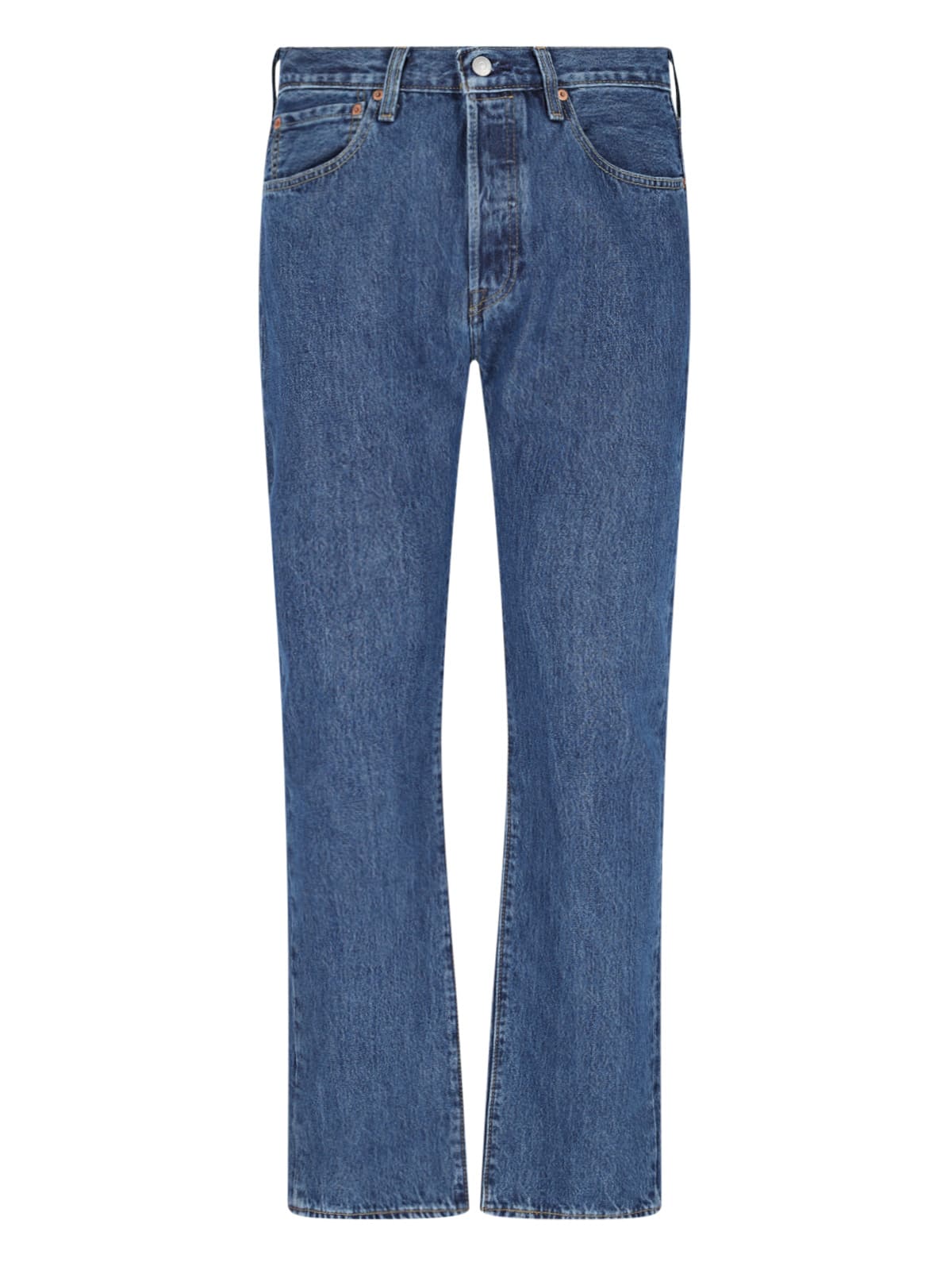 Shop Levi's 501 Stonewash Jeans In Blue