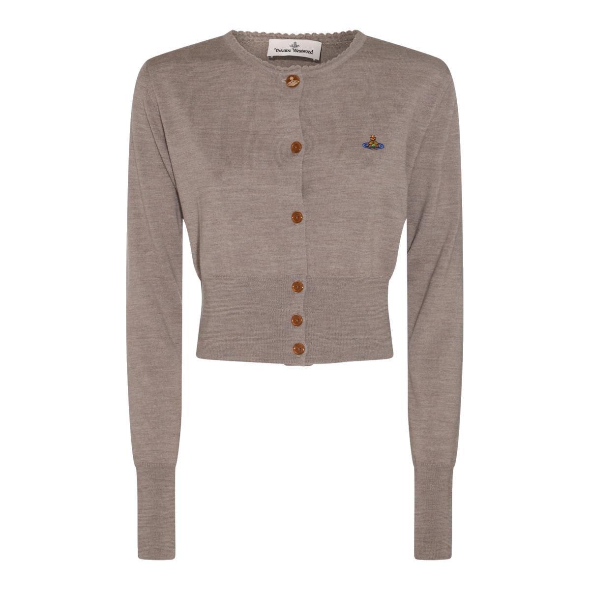 Vivienne Westwood Gray Bea Cardigan In Stone