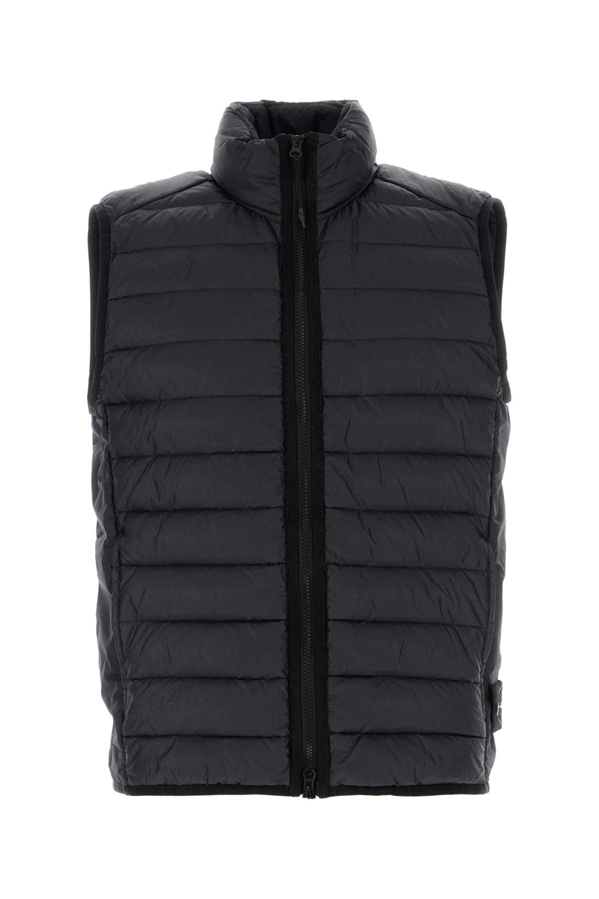 Dark Blue Nylon Down Jacket