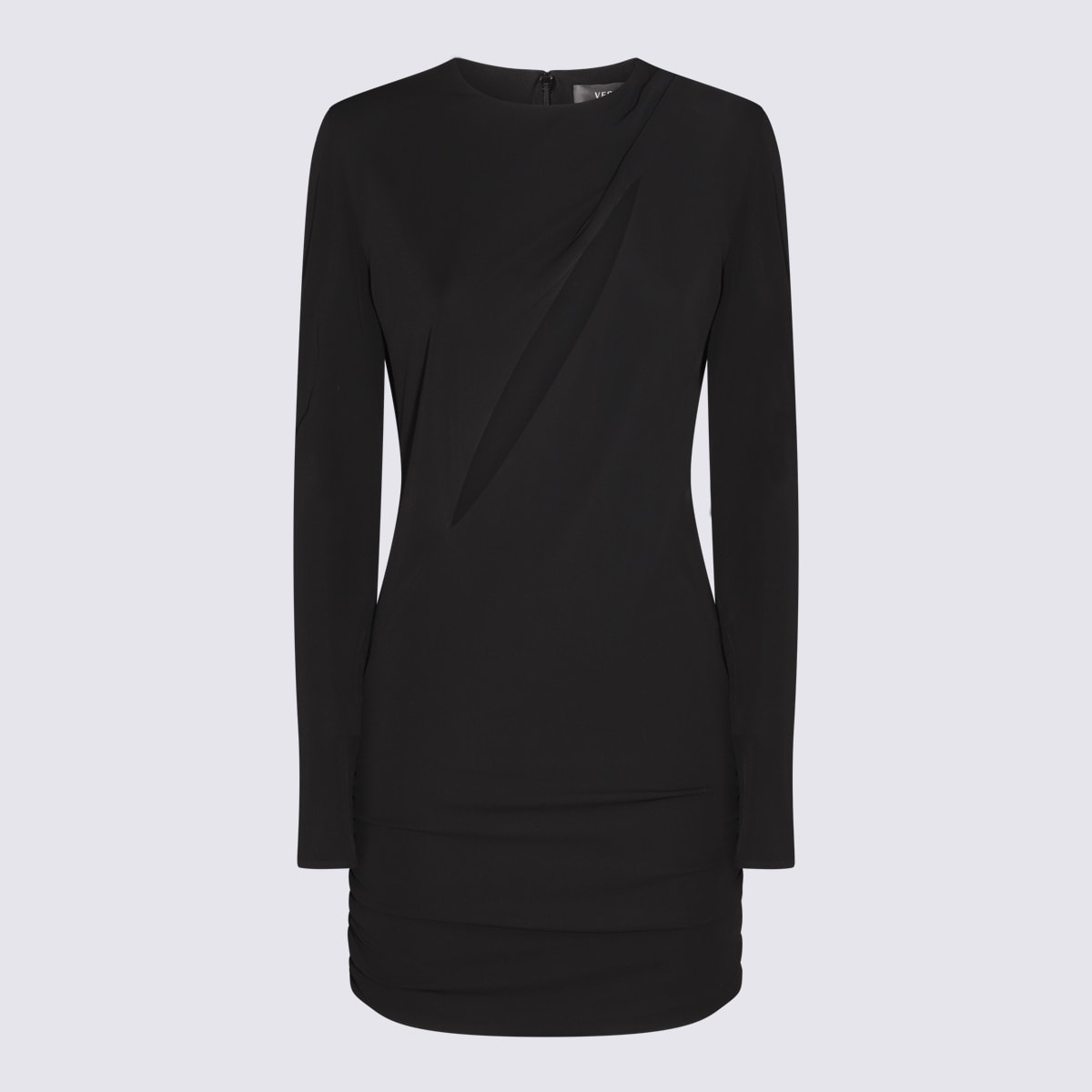 Shop Versace Black Viscose Blend Dress