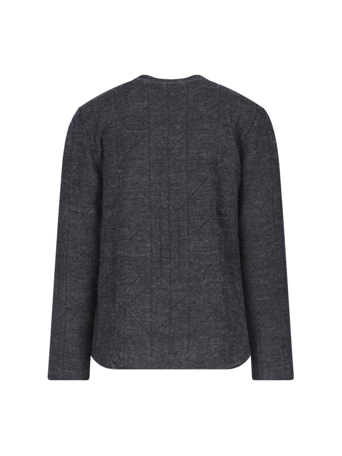 Shop Mm6 Maison Margiela Crewneck Sweater In Gray