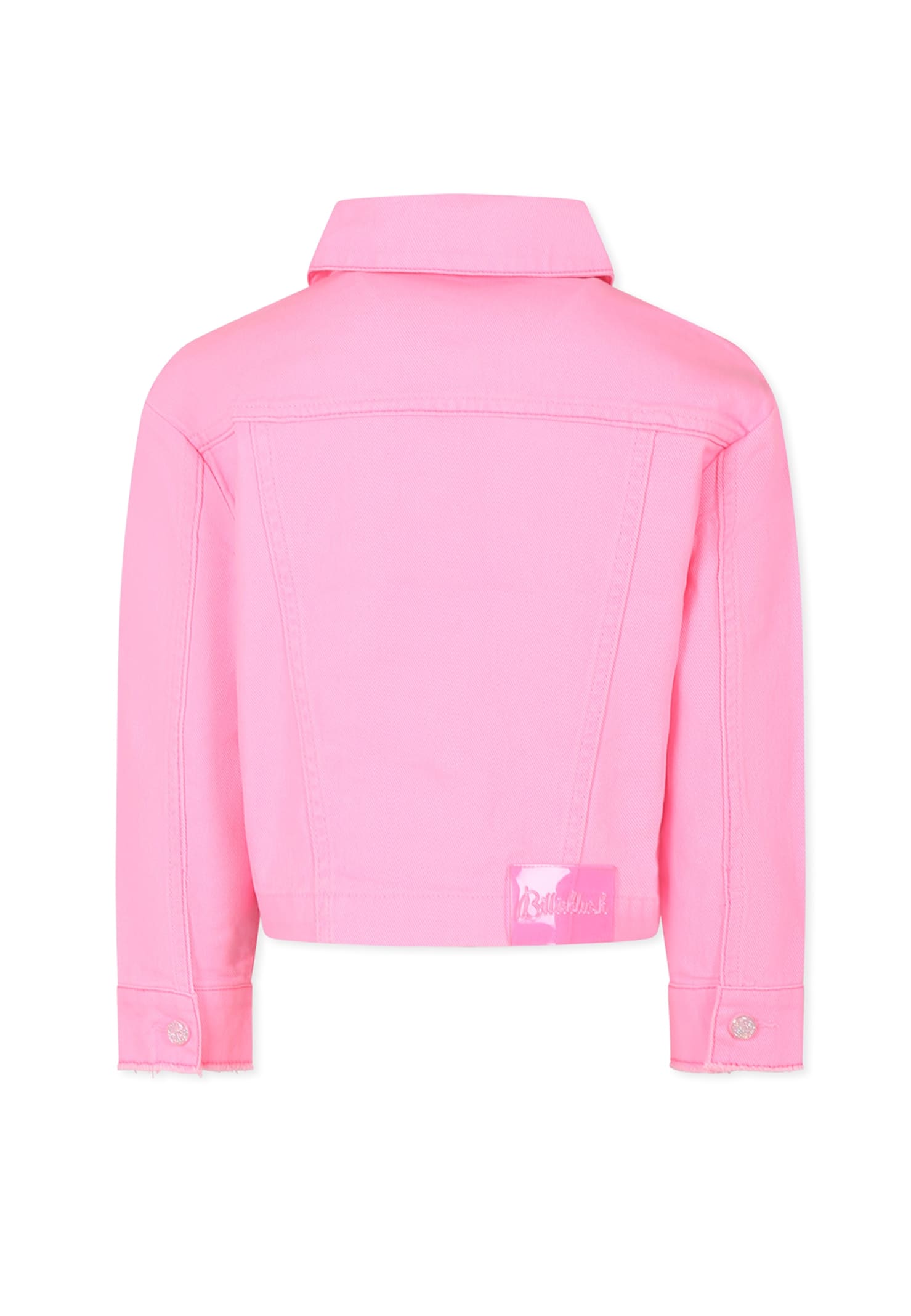 Billieblush Long-sleeved Denim Jacket In Pink