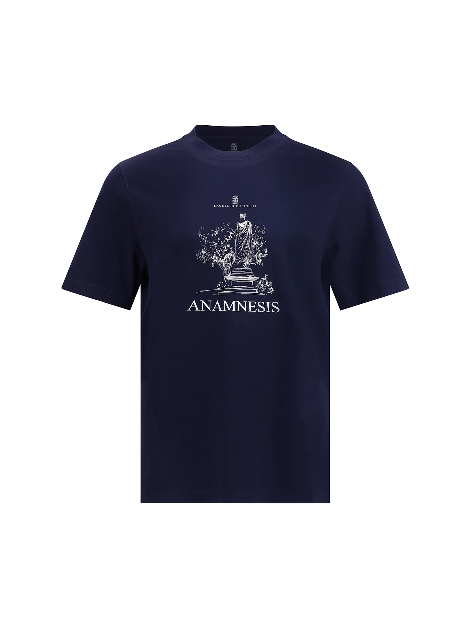 Brunello Cucinelli Anamnesis Print T-shirt In Blue