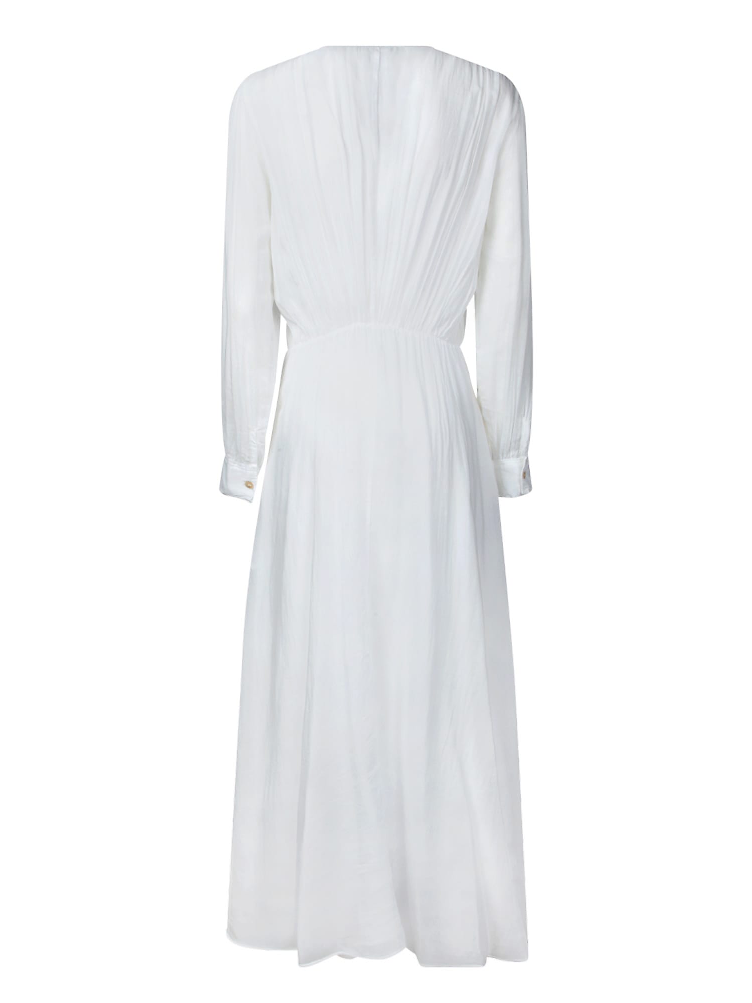 FORTE FORTE LONG WHITE VOILE DRESS