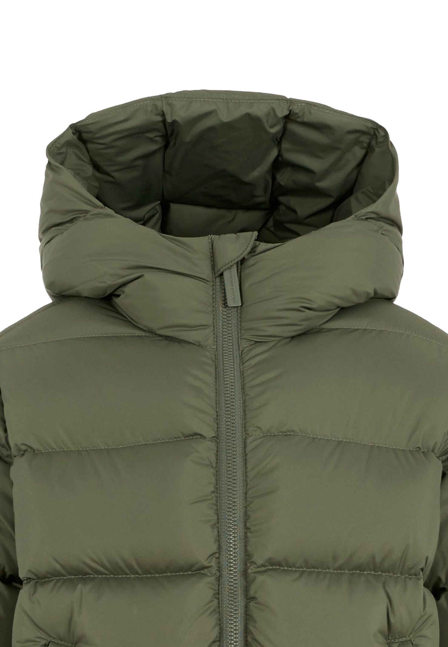 Colmar Green Down Jacket For Kids With Logo In Green