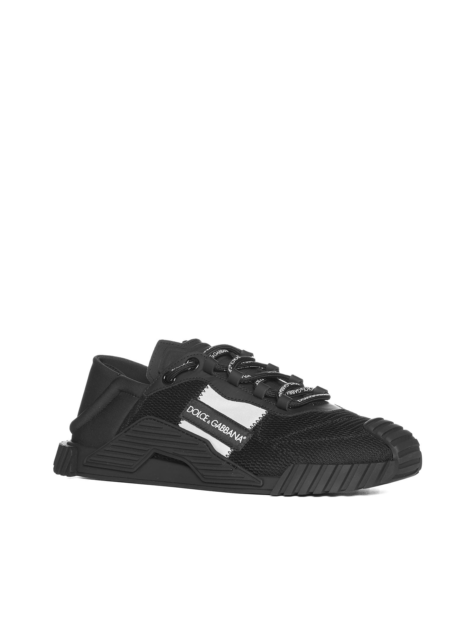 Shop Dolce & Gabbana Nylon Blend Ns1 Sneakers In Black