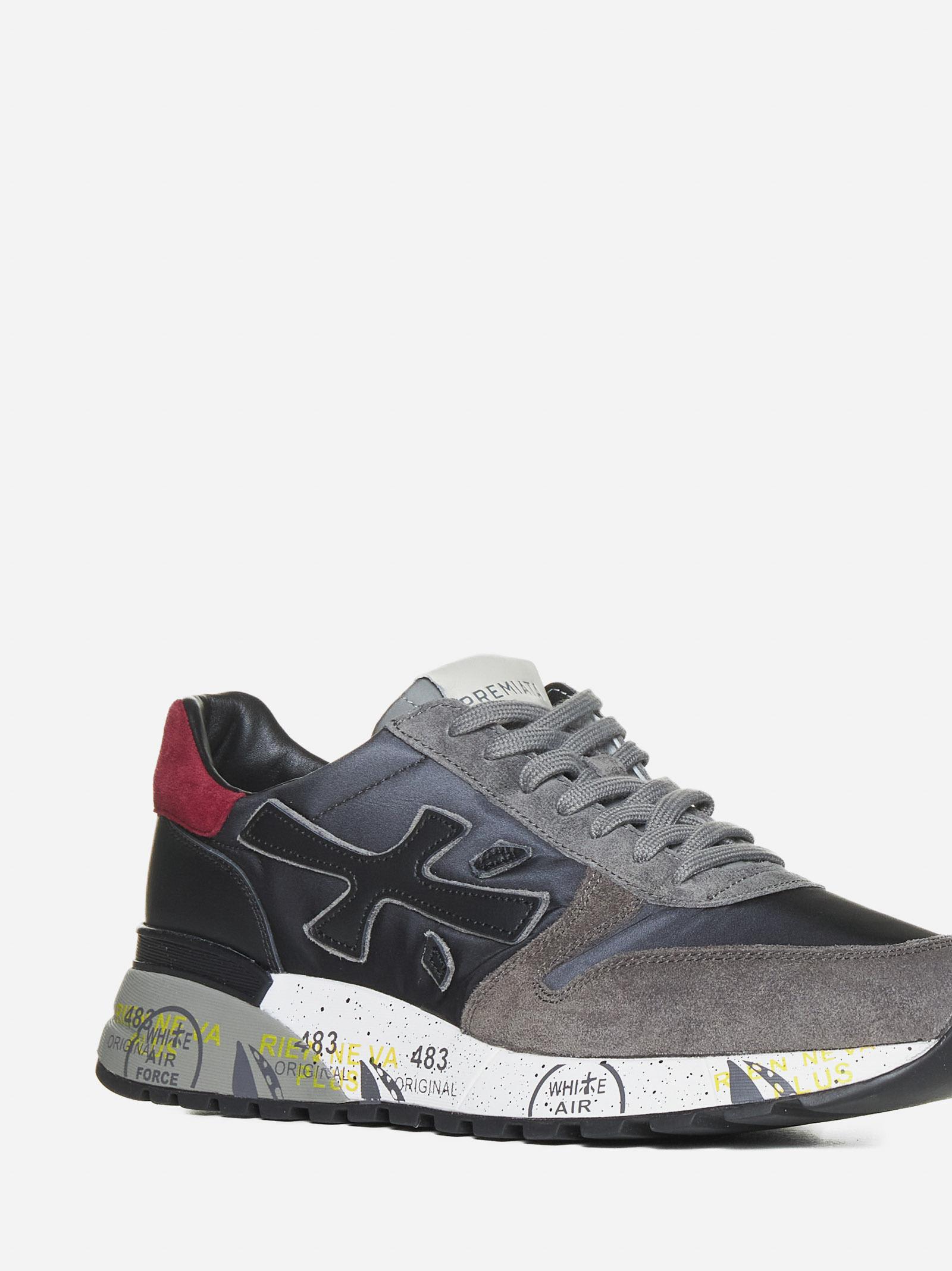 Shop Premiata Mick Leather, Suede And Nylon Sneakers