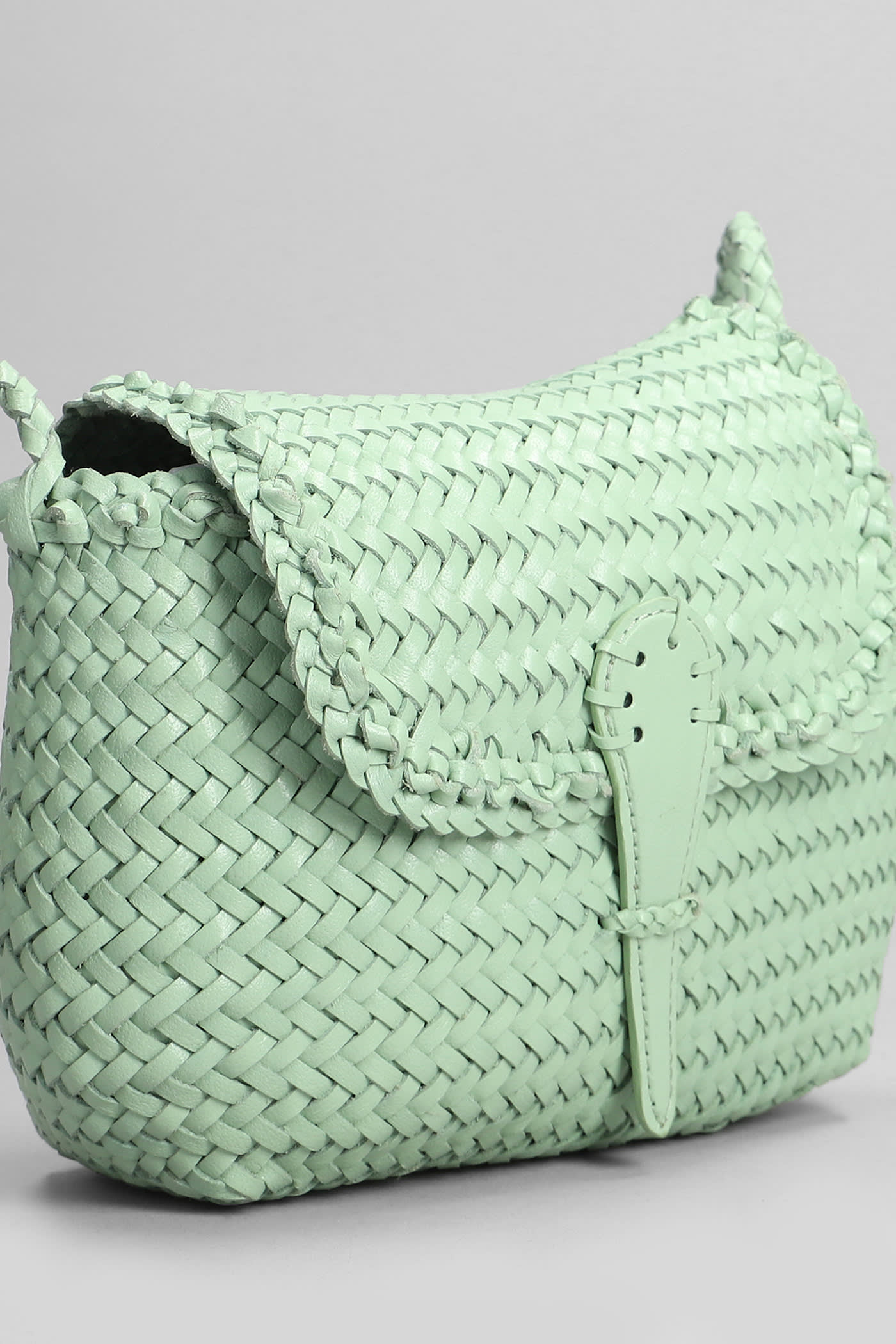Shop Dragon Diffusion Mini City Shoulder Bag In Green Leather