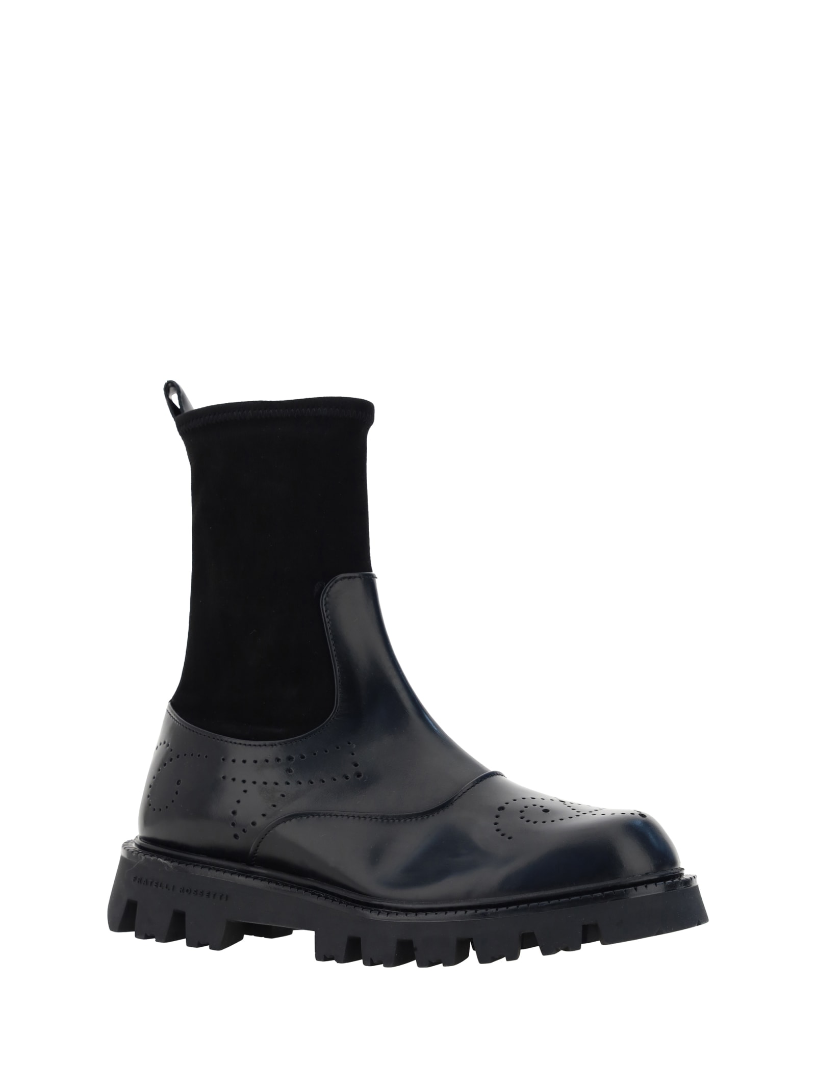 Shop Fratelli Rossetti Ankle Boots In Nero