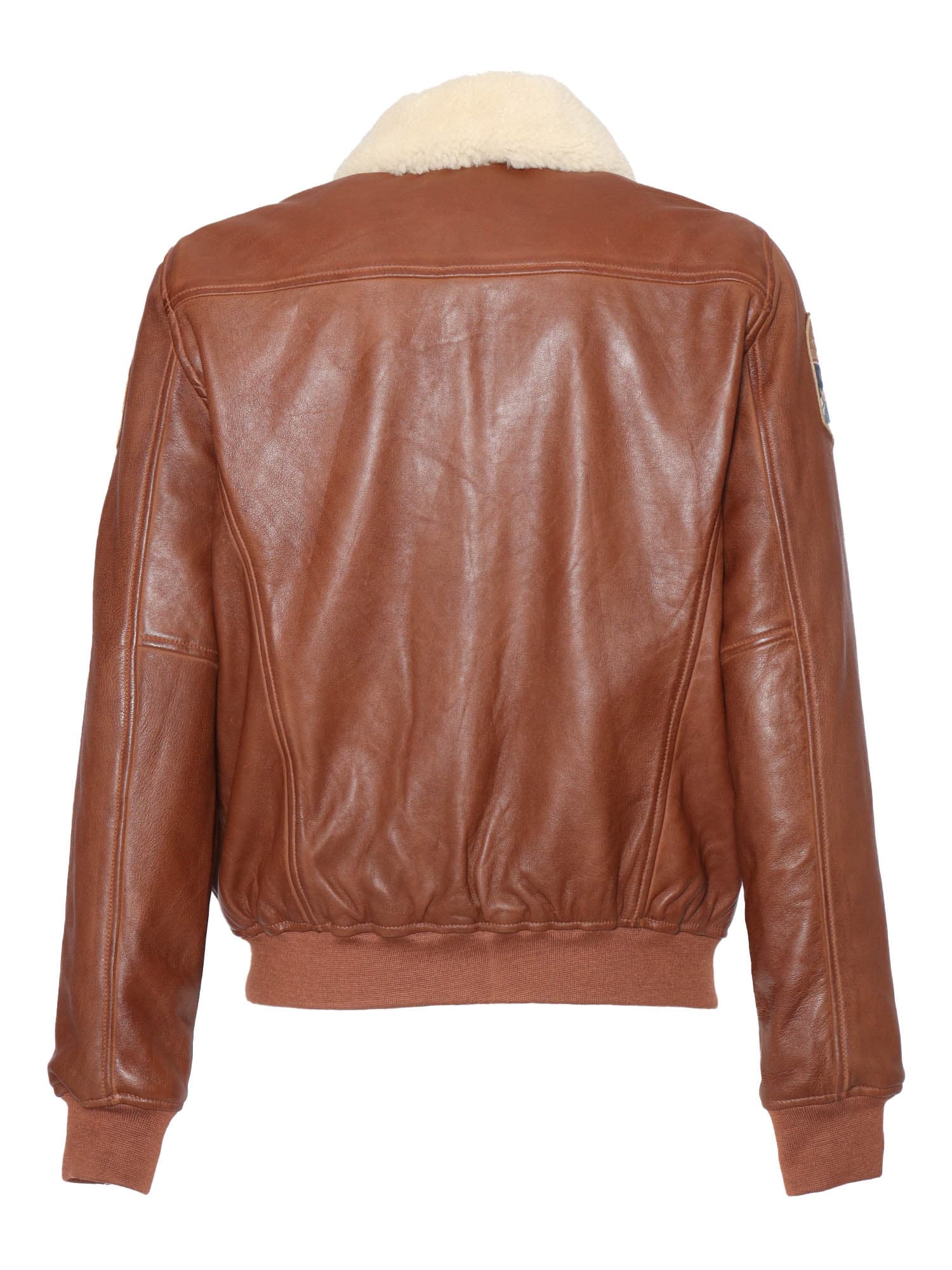 Schott Leather Jacket In Brown