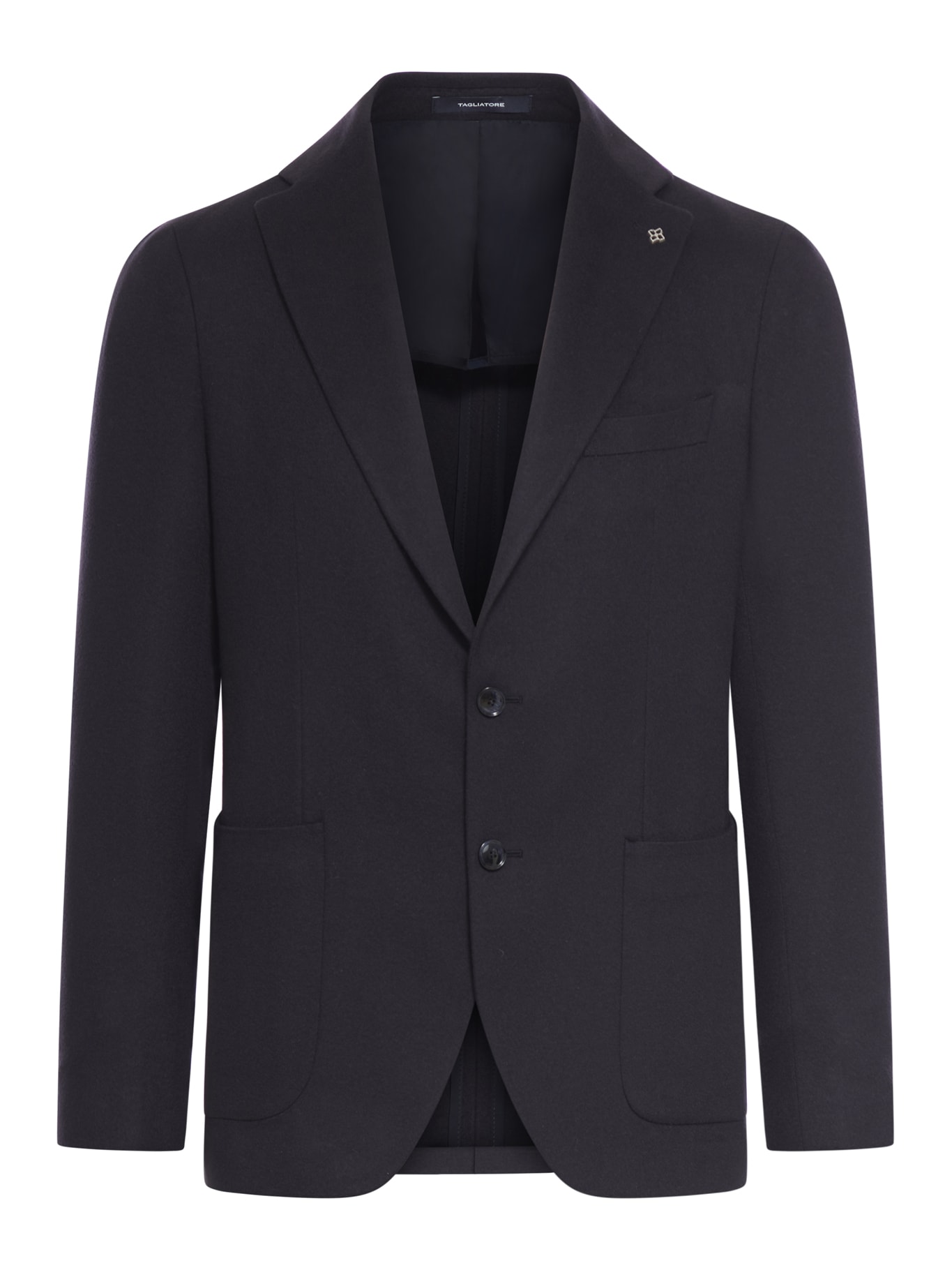 Tagliatore Brooch-detail Single-breasted Blazer In Blue