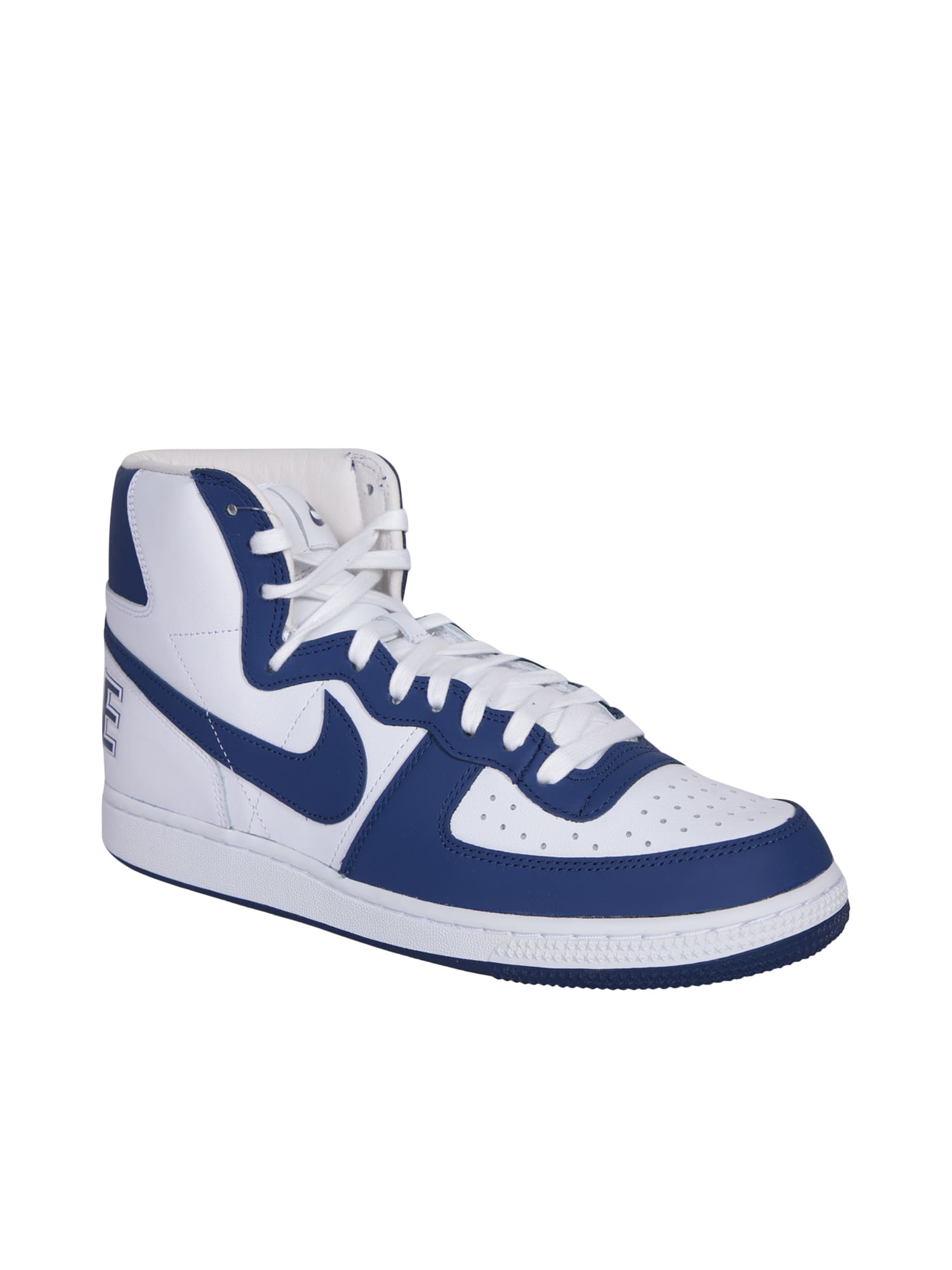 Shop Comme Des Garçons Homme Deux Sneakers High-top Nike Terminator Blue/white