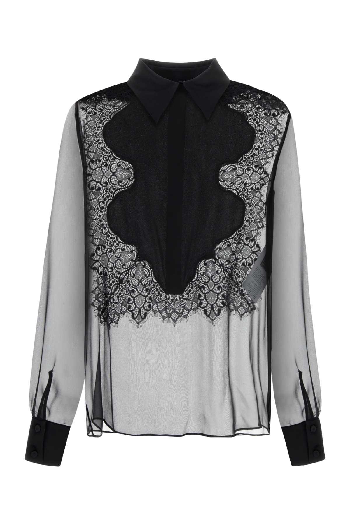 Shop Alberta Ferretti Black Silk Shirt In Nero