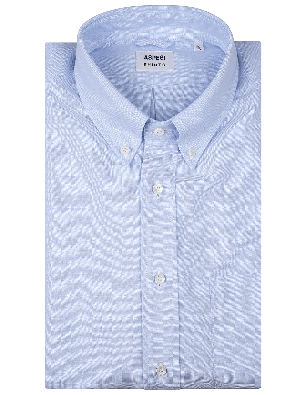 Aspesi Man Light Blue Oxford Cotton Shirt