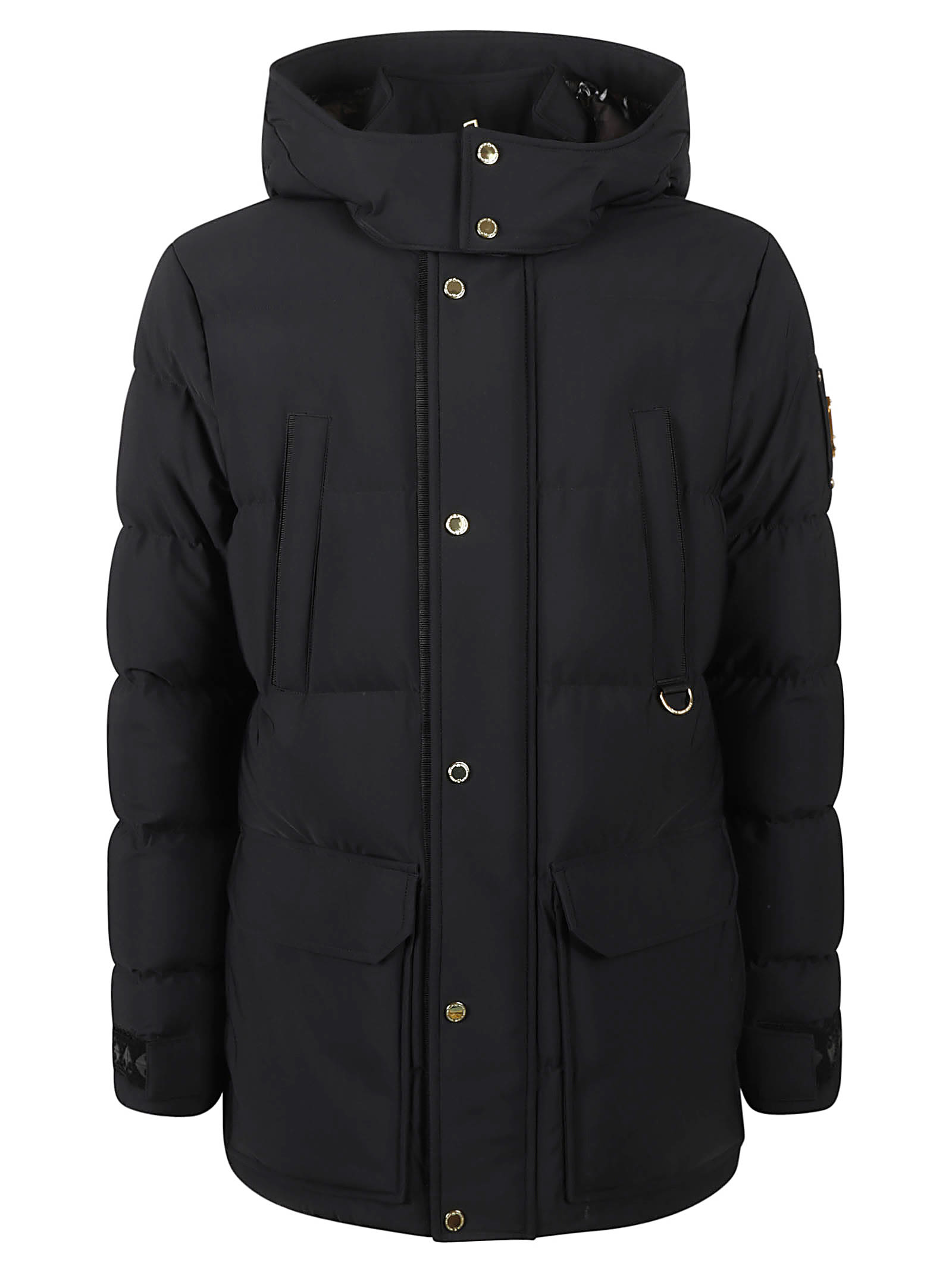 Moose Knuckles Buttoned Padded Jacket In Black