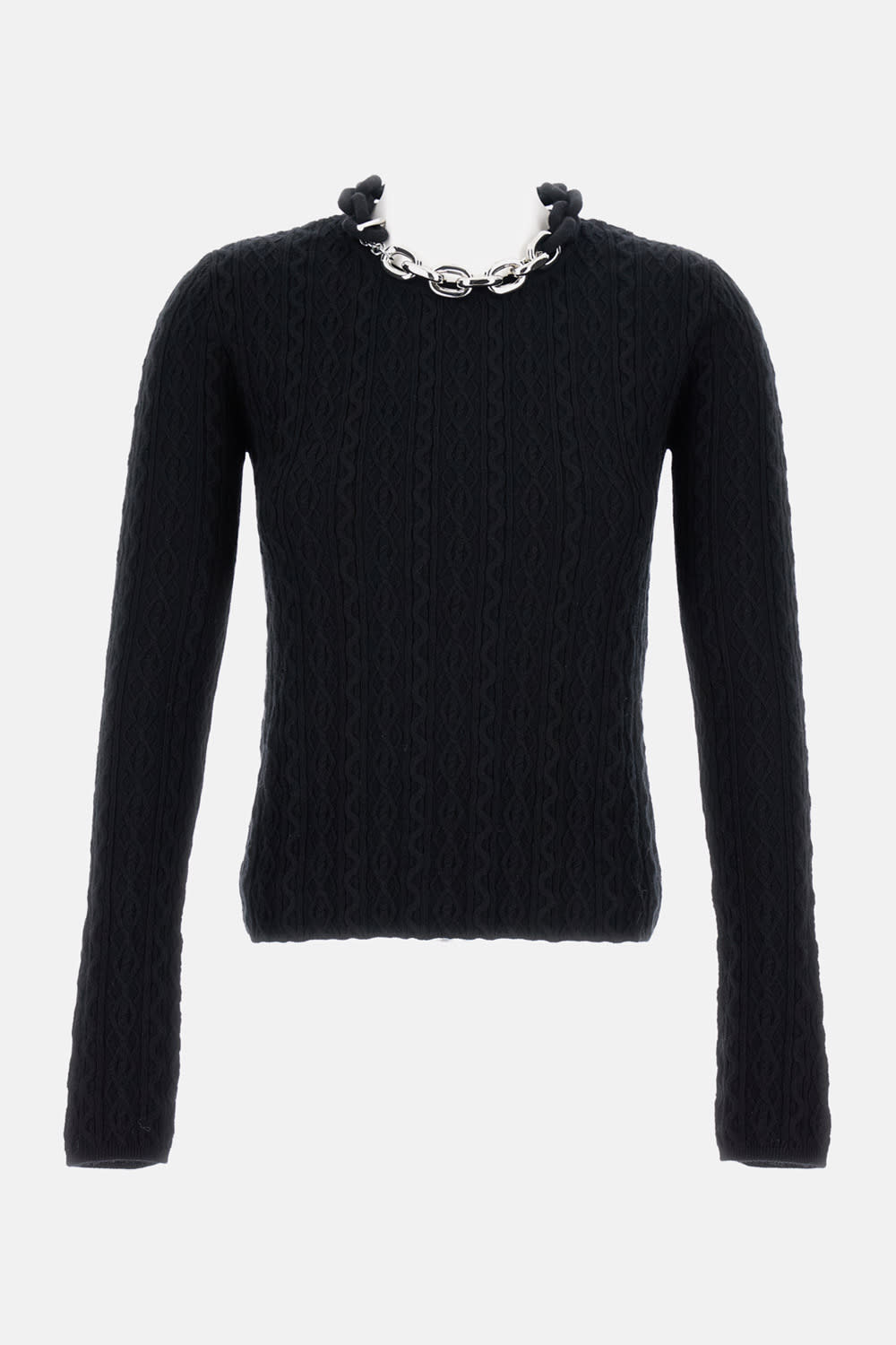 Rabanne Chain-detail Sweater In Black