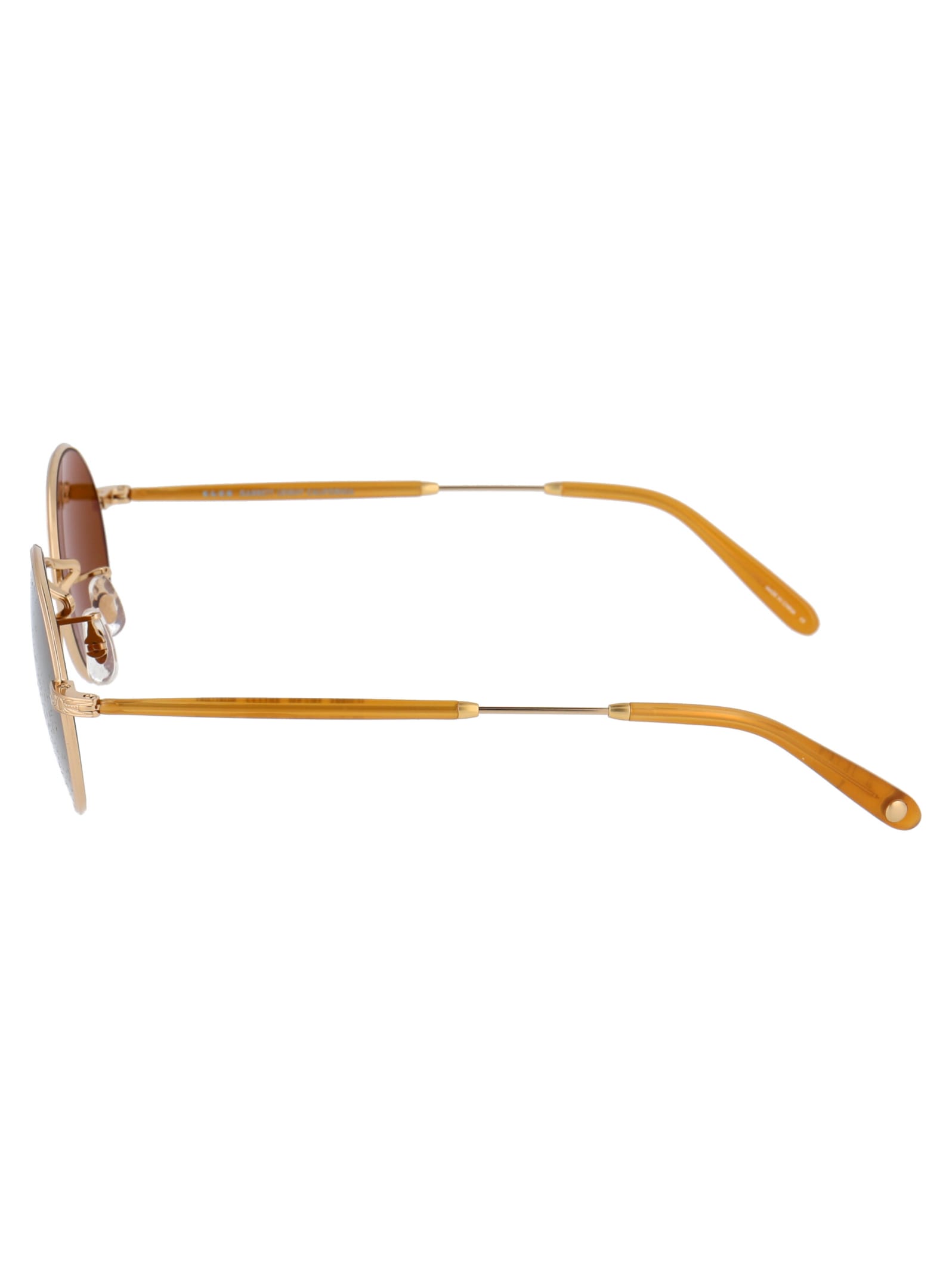 Shop Garrett Leight Lovers Sunglasses In Matte Gold