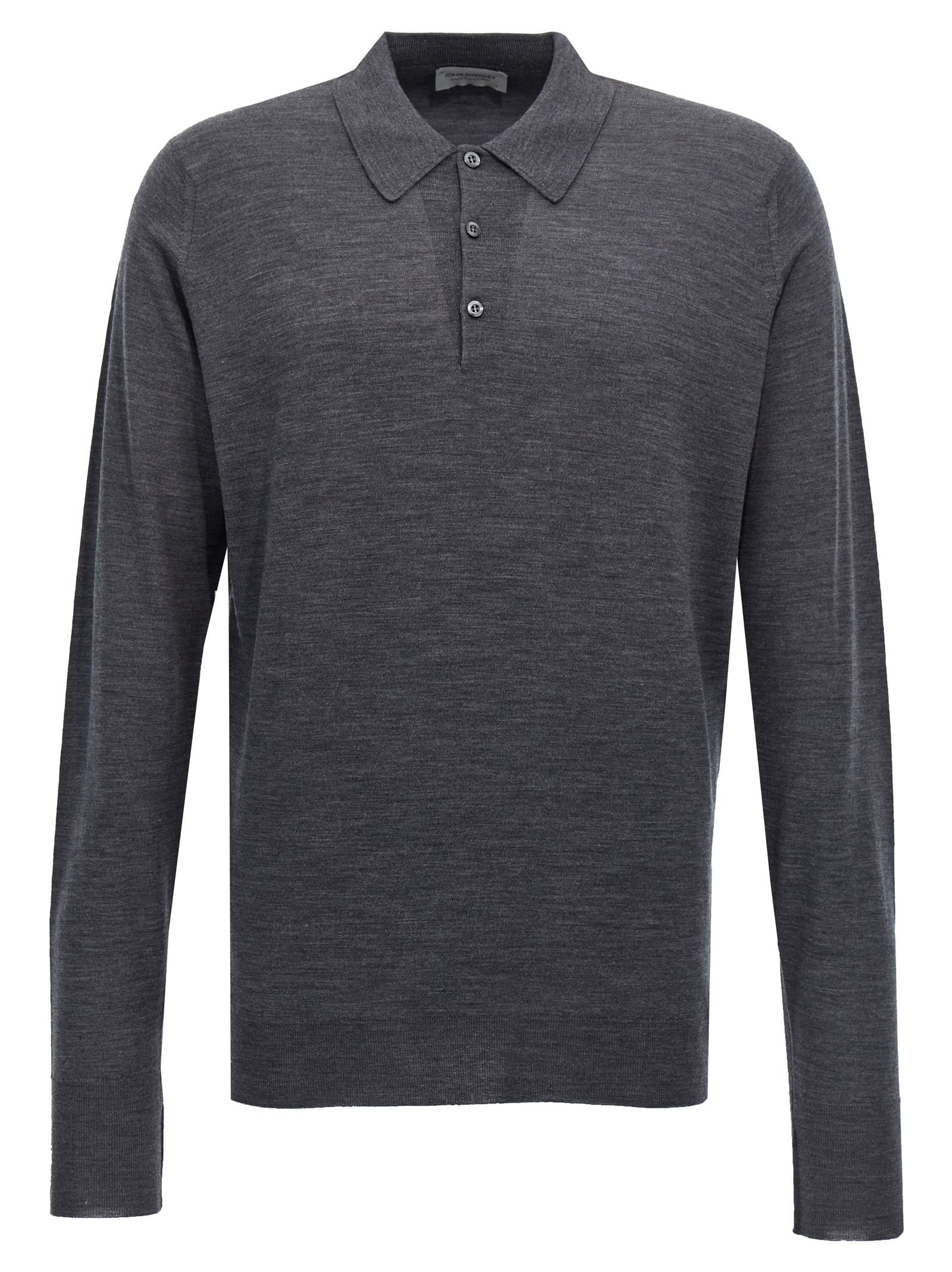 Shop John Smedley Dorset Polo Shirt In Gray