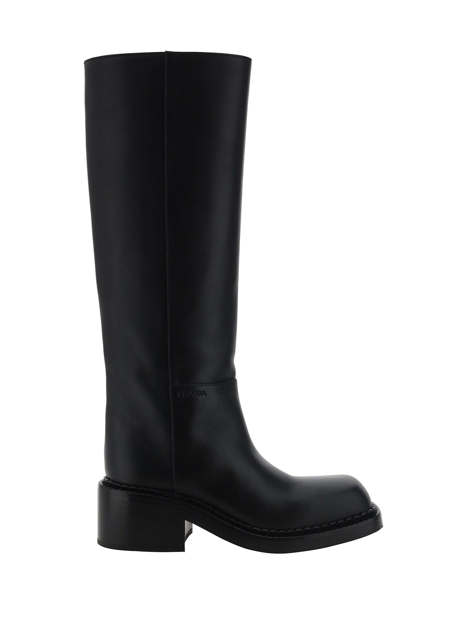 Shop Prada Boots In Nero