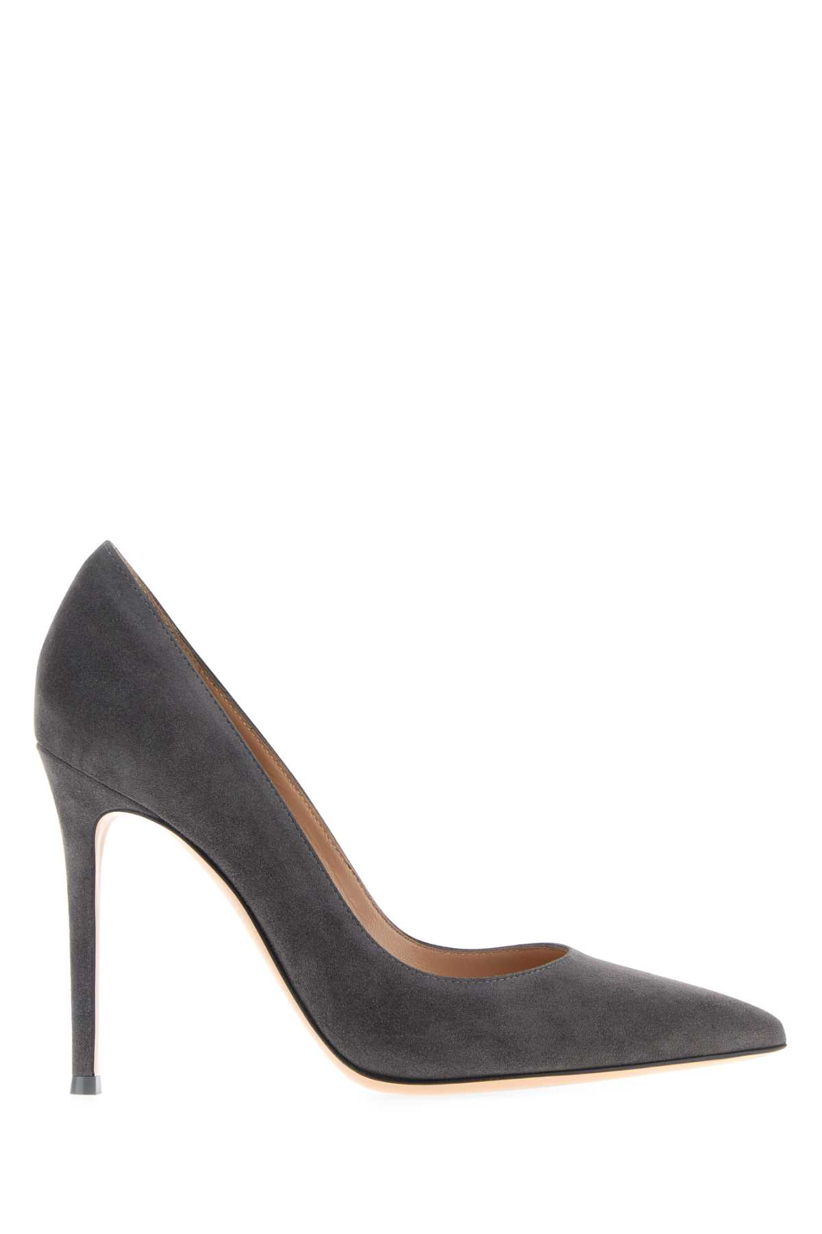 Gianvito Rossi Dark Grey Suede Pumps In Gray