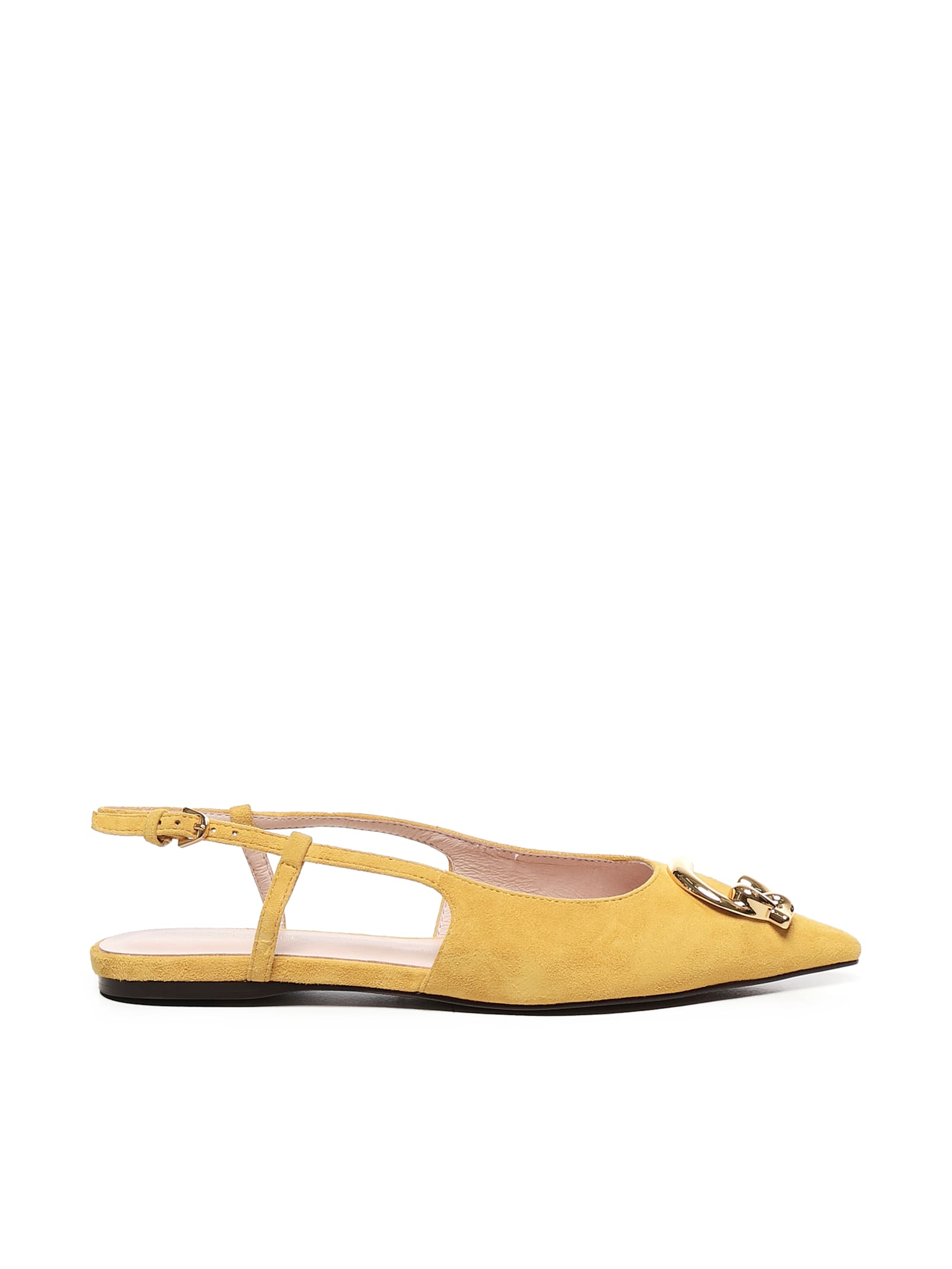 C-me Flat Slingback In Suede