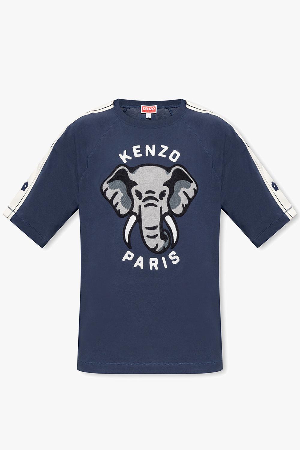 Shop Kenzo T-shirt With Logo In Blue