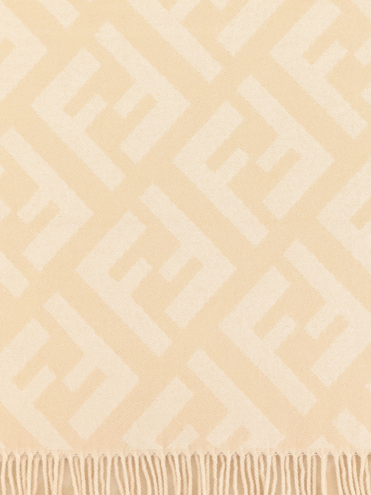 Fendi Women Cashmere Scarf With Ff Motif In Neutral