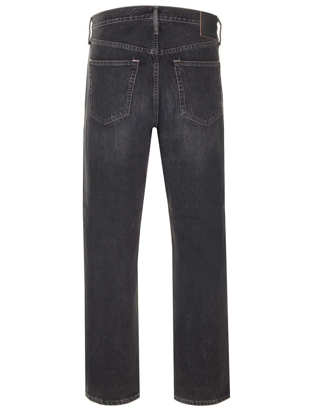 Shop Acne Studios Straight Leg Jeans In Black