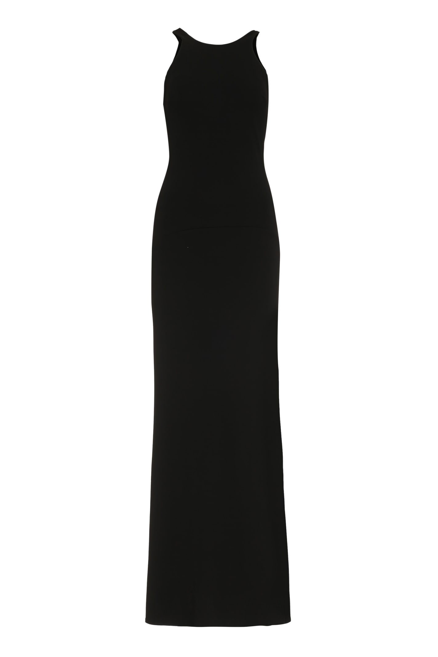 Elisabetta Franchi Red Carpet Jersey Dress With Back Neckline In Black