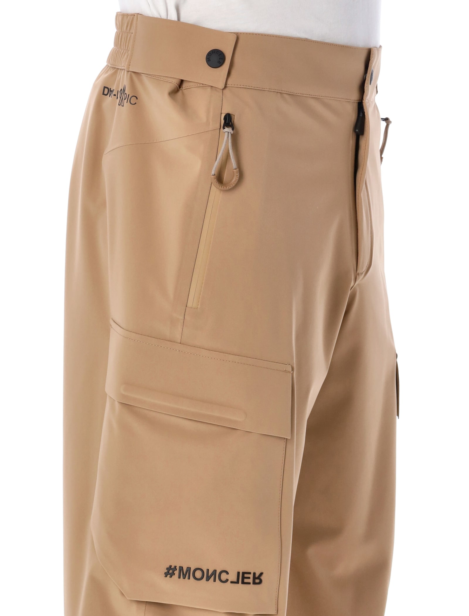 Shop Moncler Tan Cargo Jogger Pants In Beige