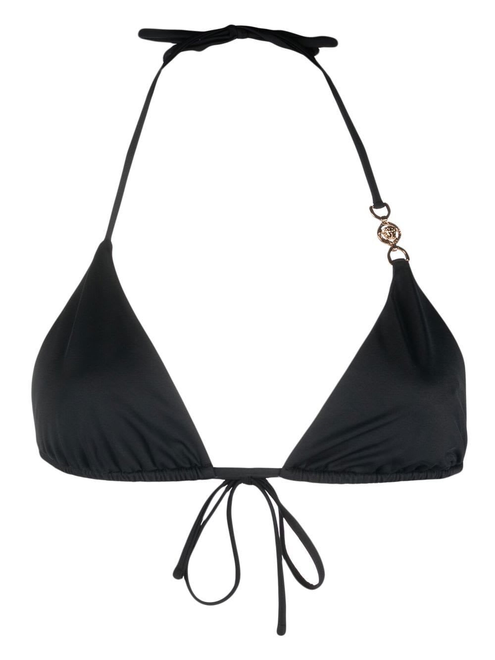 Shop Versace Swim Bikini Greek Chain In Black