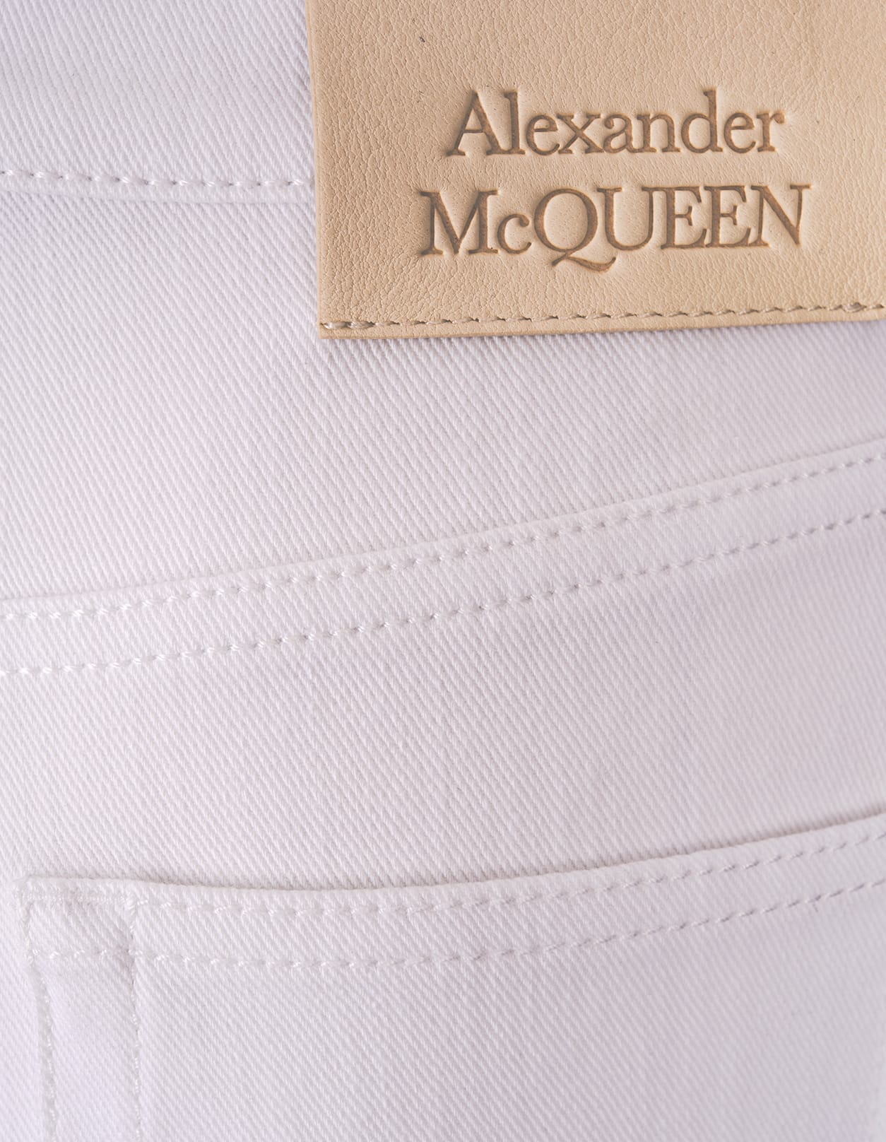 Shop Alexander Mcqueen Flared Jeans In White Denim