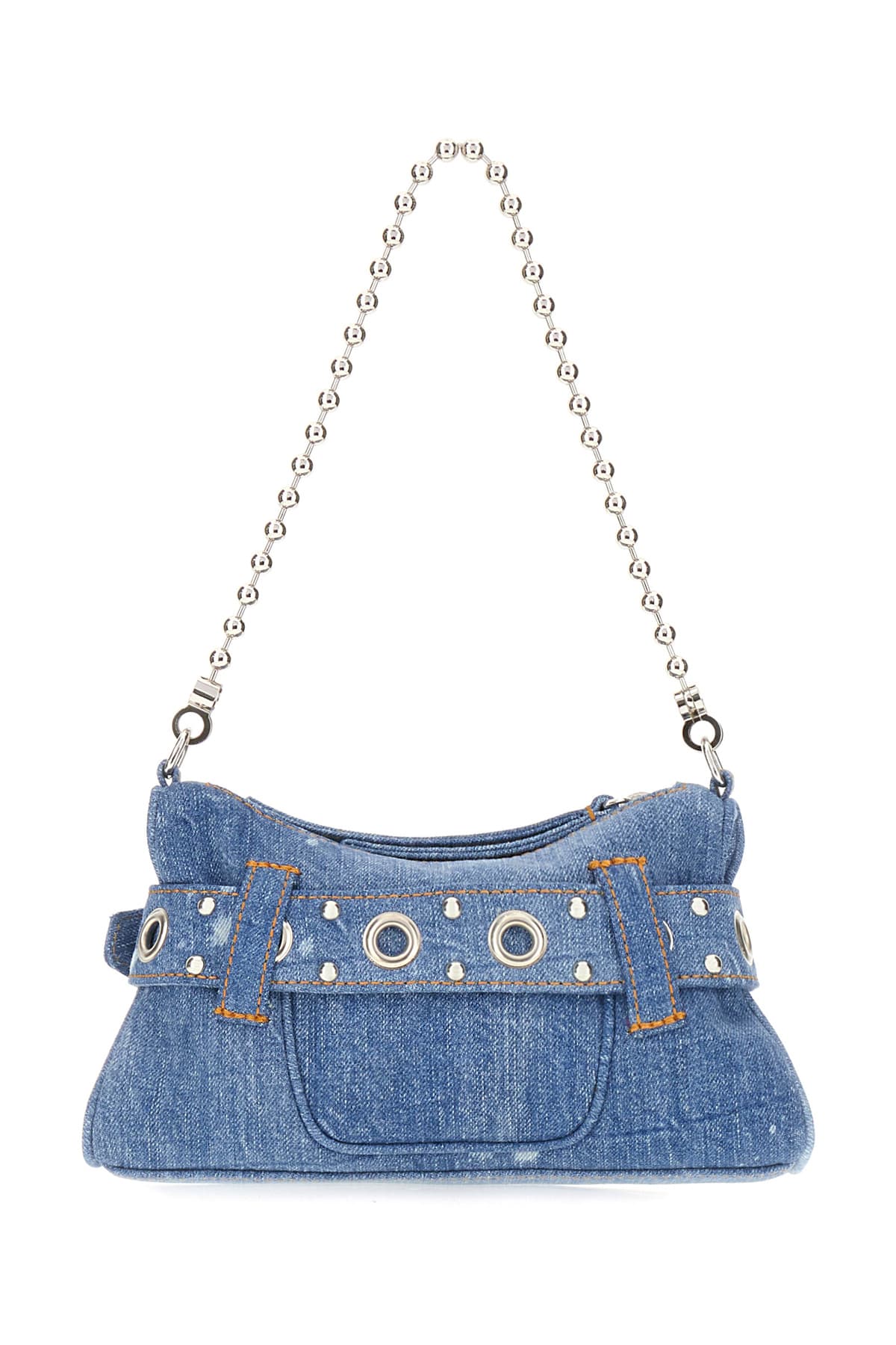 Shop Dsquared2 Denim Gothic Belt Shoulder Bag