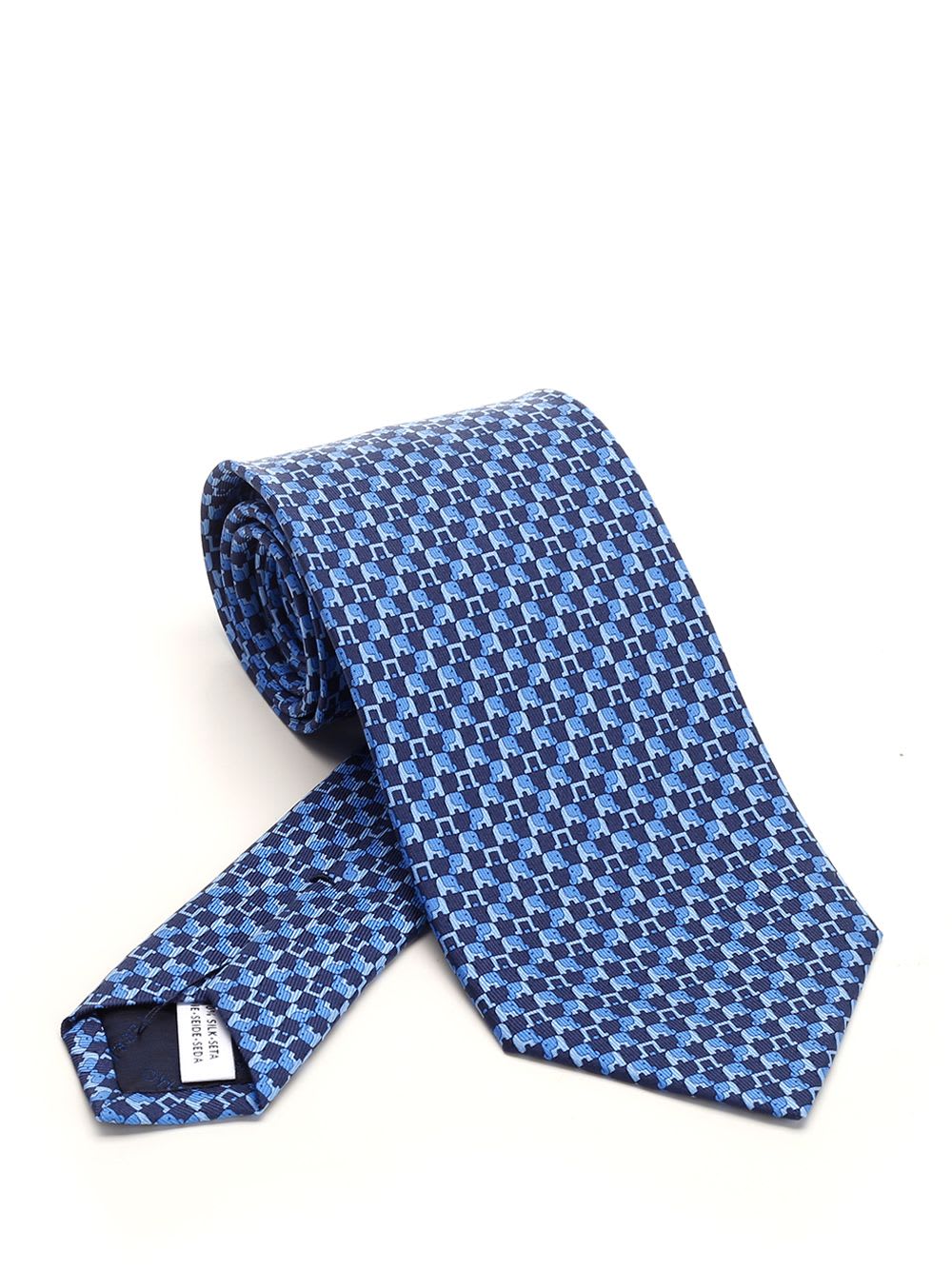 Shop Ferragamo Amalfi Tie In Blue