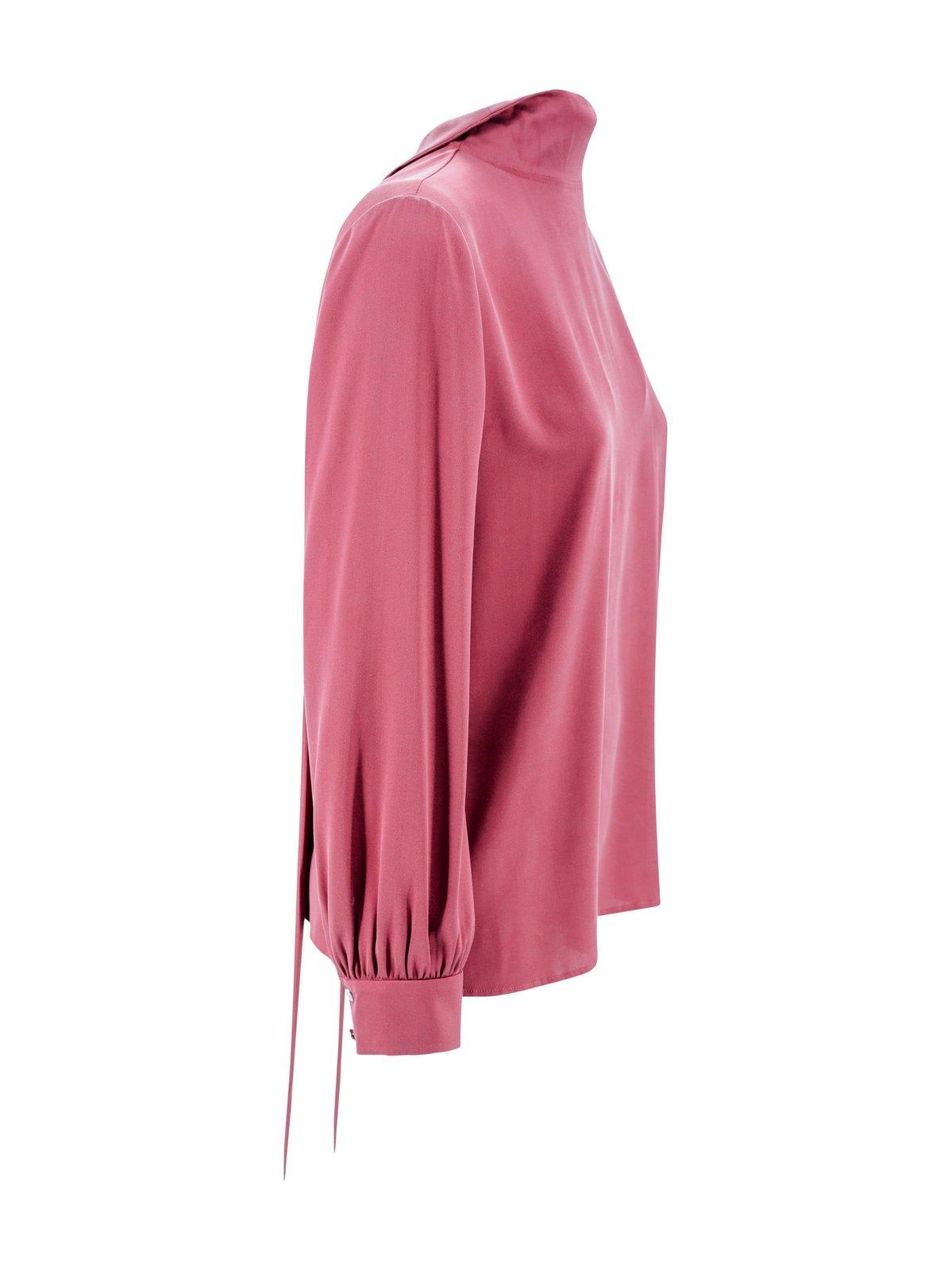 Shop Max Mara Pussy-bow Long-sleeved Top