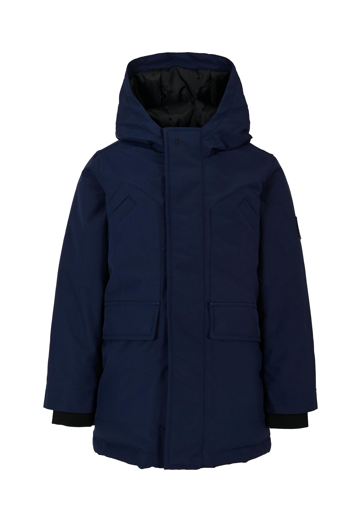 Hugo Boss Kids' Blue Parka For Boy With Logo