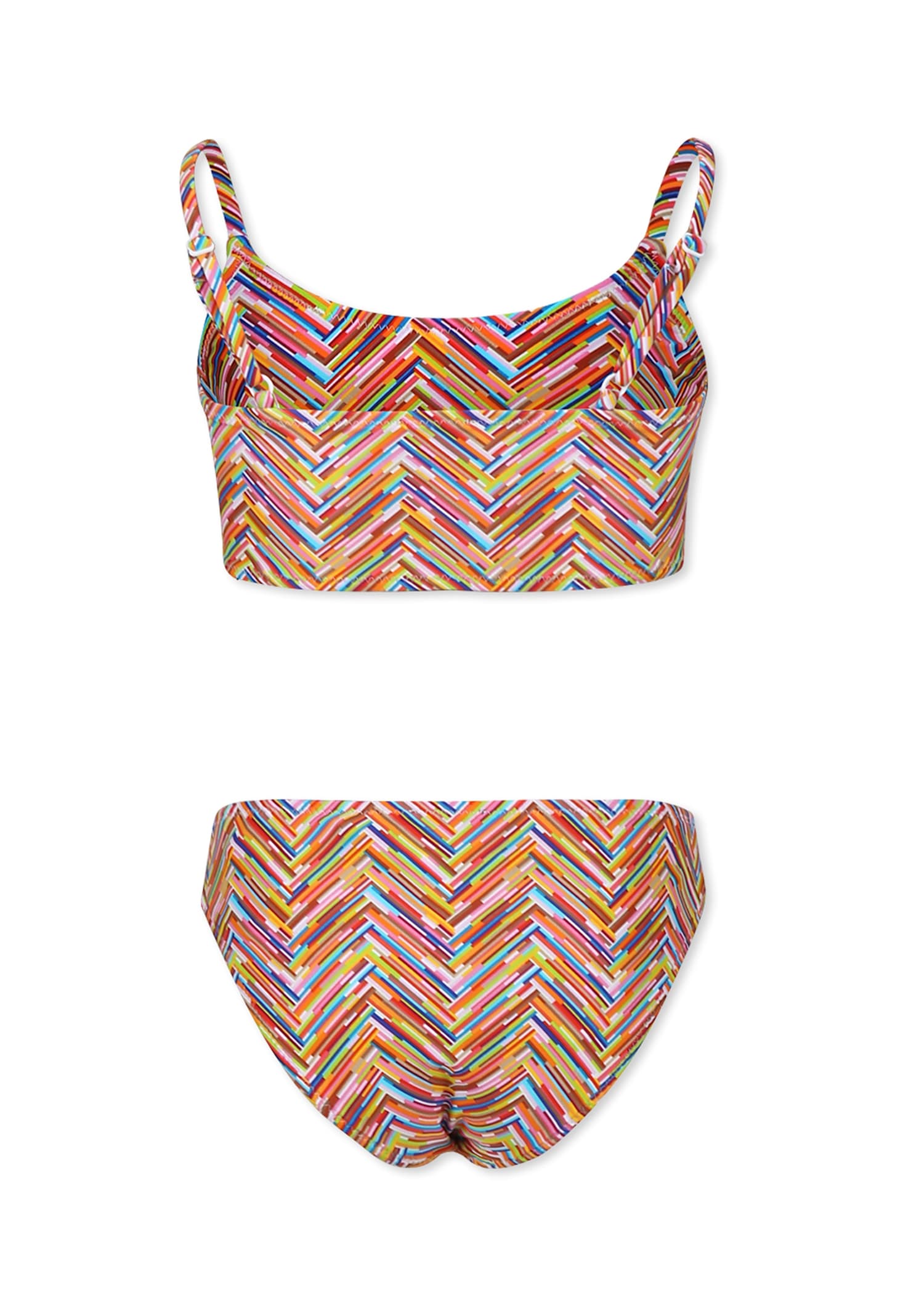 Shop Missoni Multicolor Bikini For Girl With Motif Chevron
