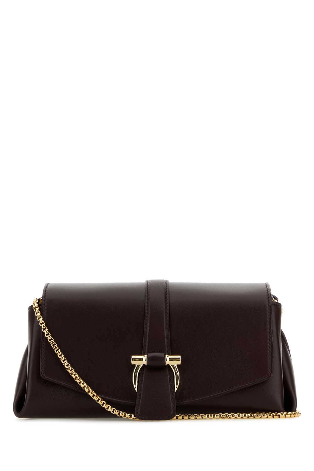 Shop Ferragamo Grape Leather Small Crossbody Bag In Oxblood